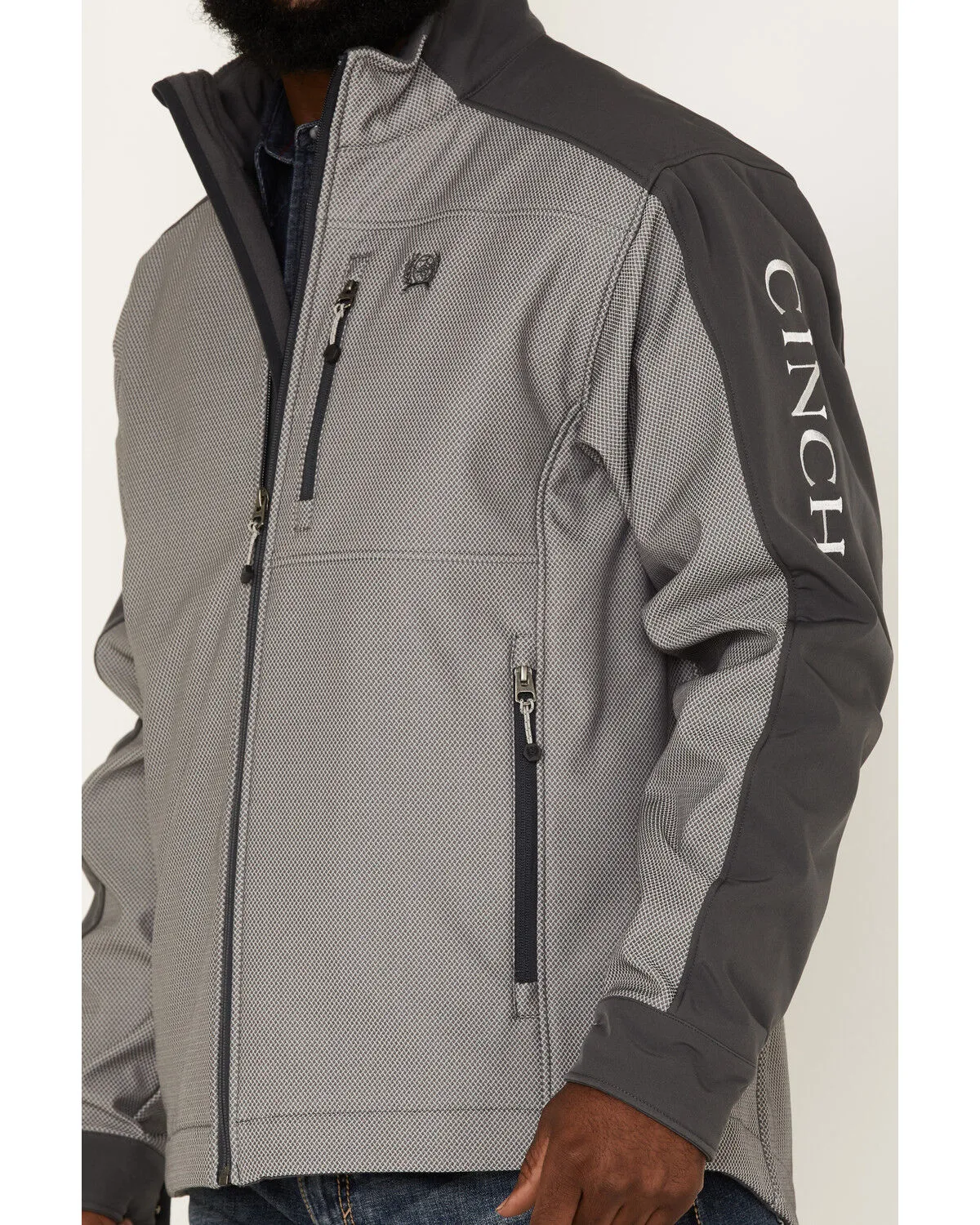 Product Name:  Cinch Men's Textured Logo Concealed Carry Softshell Jacket