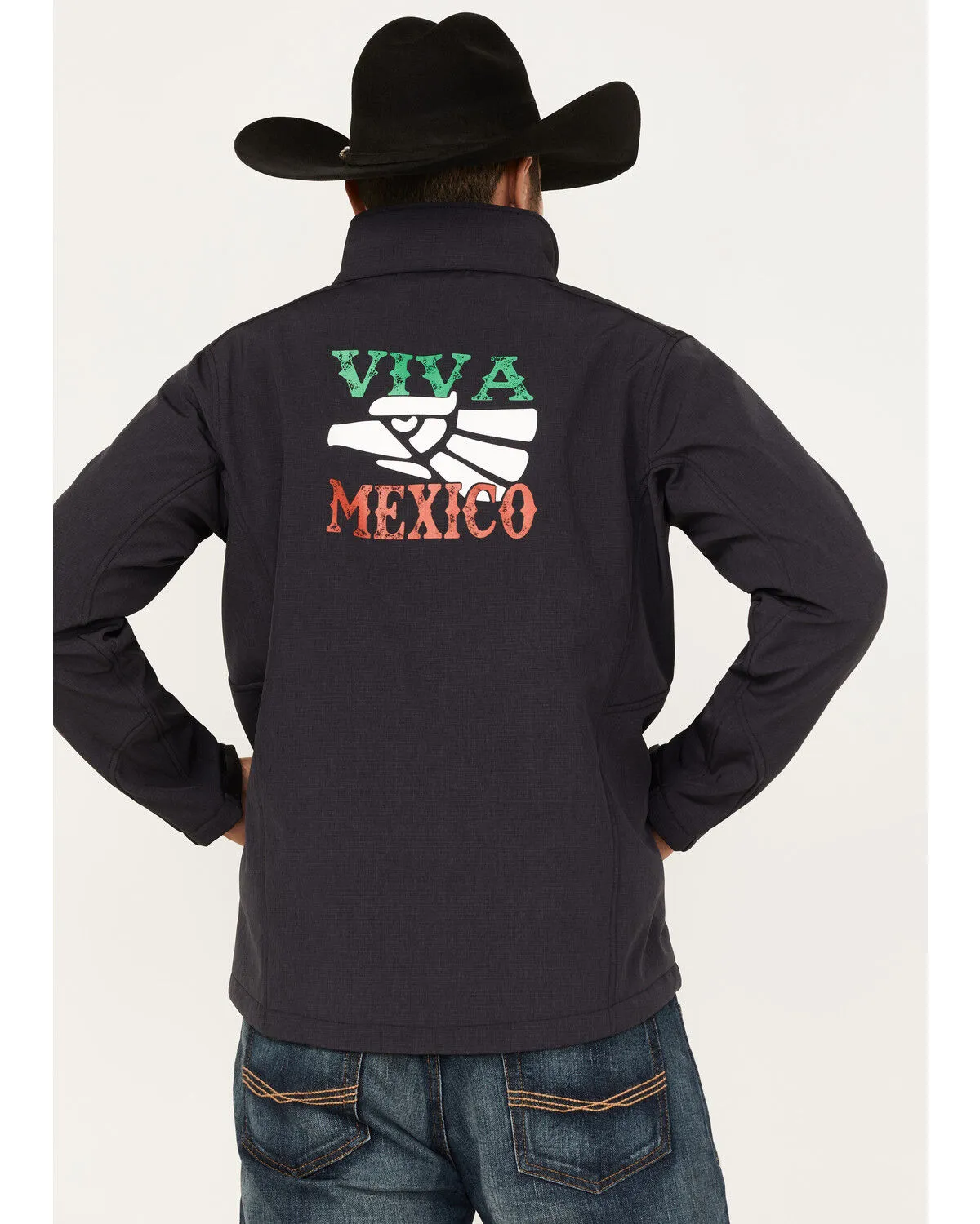 Product Name:  Cowboy Hardware Men's Viva Mexico Embroidered Zip-Front Softshell Jacket