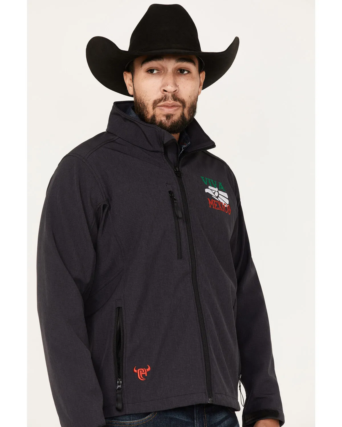 Product Name:  Cowboy Hardware Men's Viva Mexico Embroidered Zip-Front Softshell Jacket