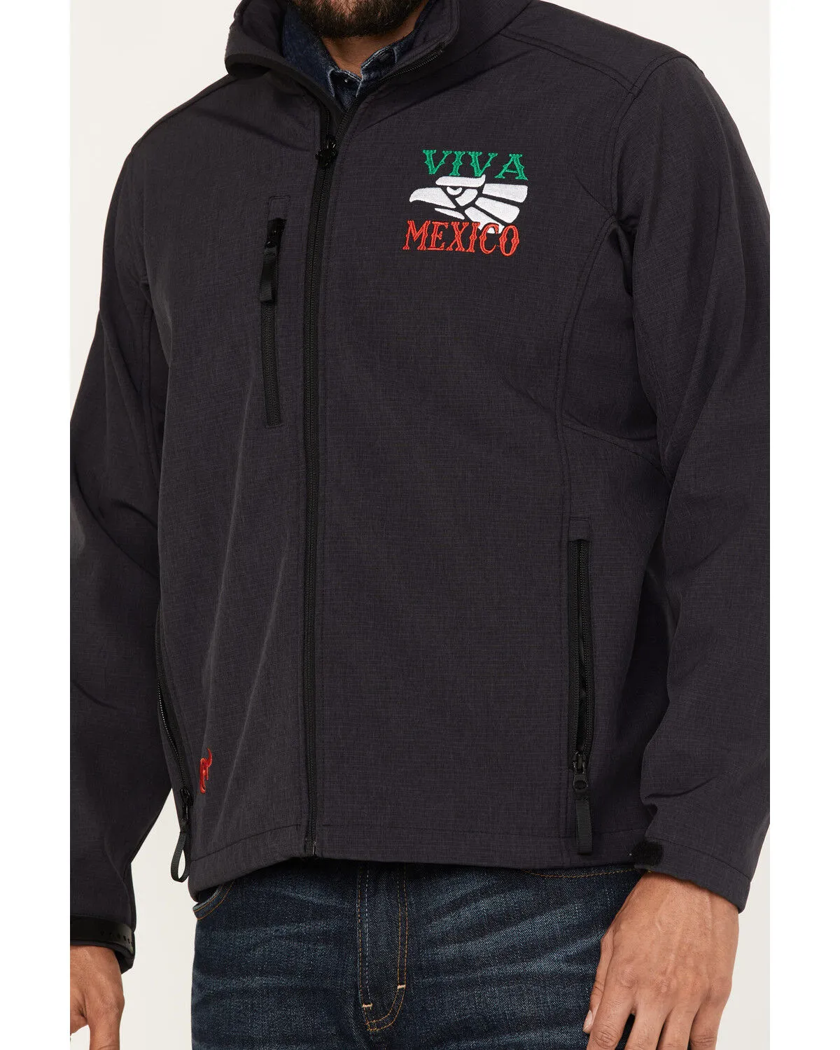 Product Name:  Cowboy Hardware Men's Viva Mexico Embroidered Zip-Front Softshell Jacket