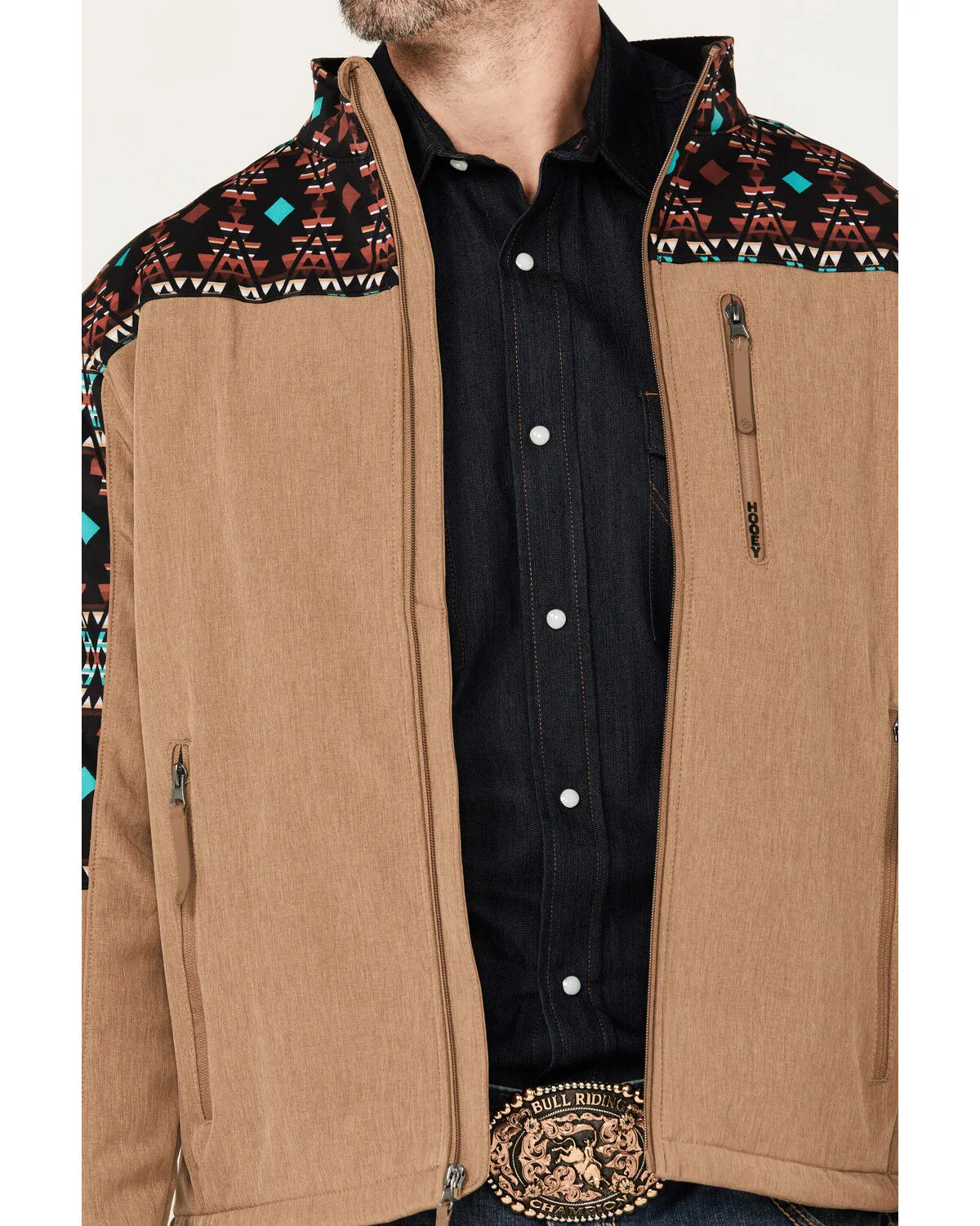 Product Name:  Hooey Men's Southwestern Print Softshell Jacket