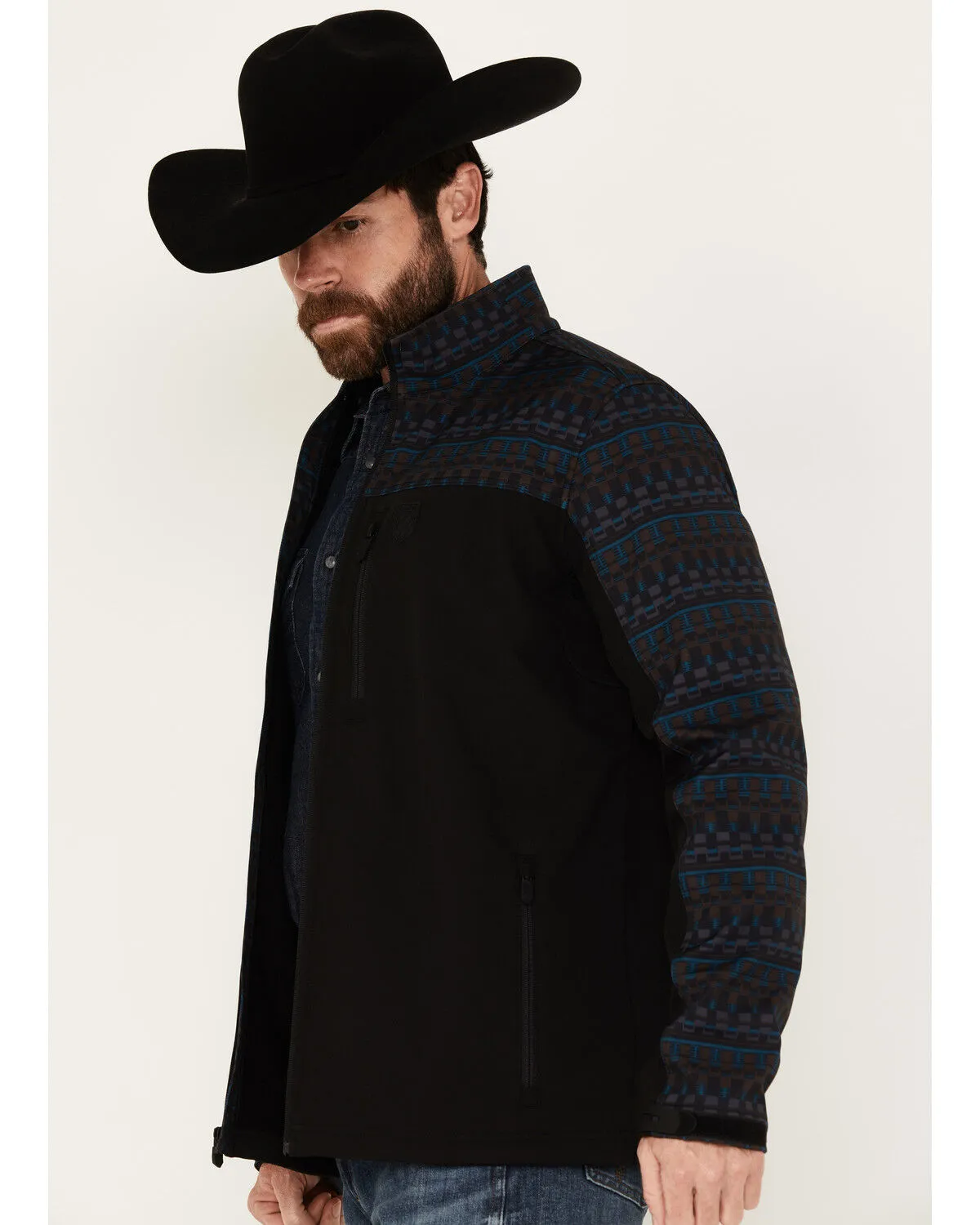 Product Name:  RANK 45® Men's Southwestern Block Print Softshell Jacket - Tall