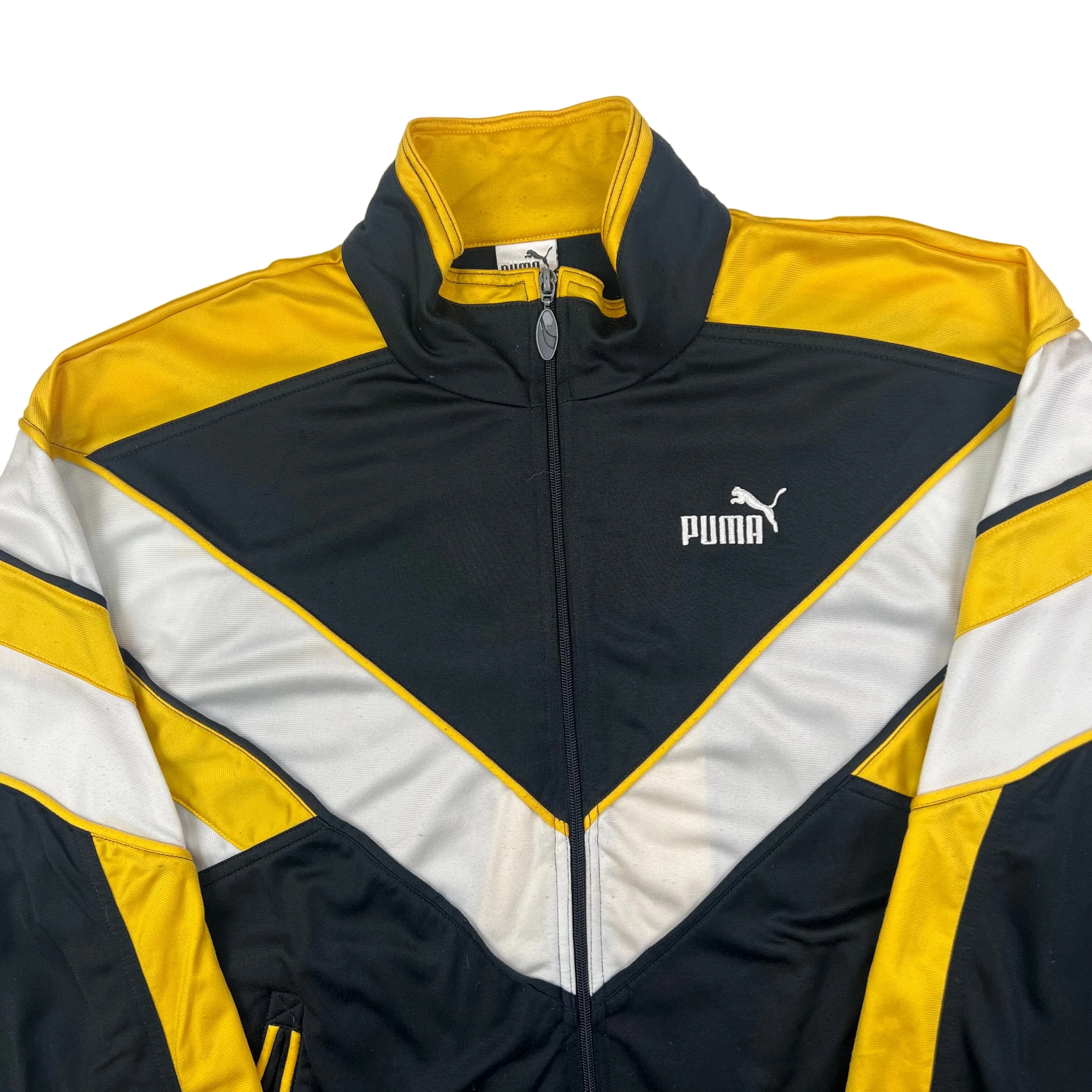 Puma 90's Colour-Block Track Jacket Black Yellow White