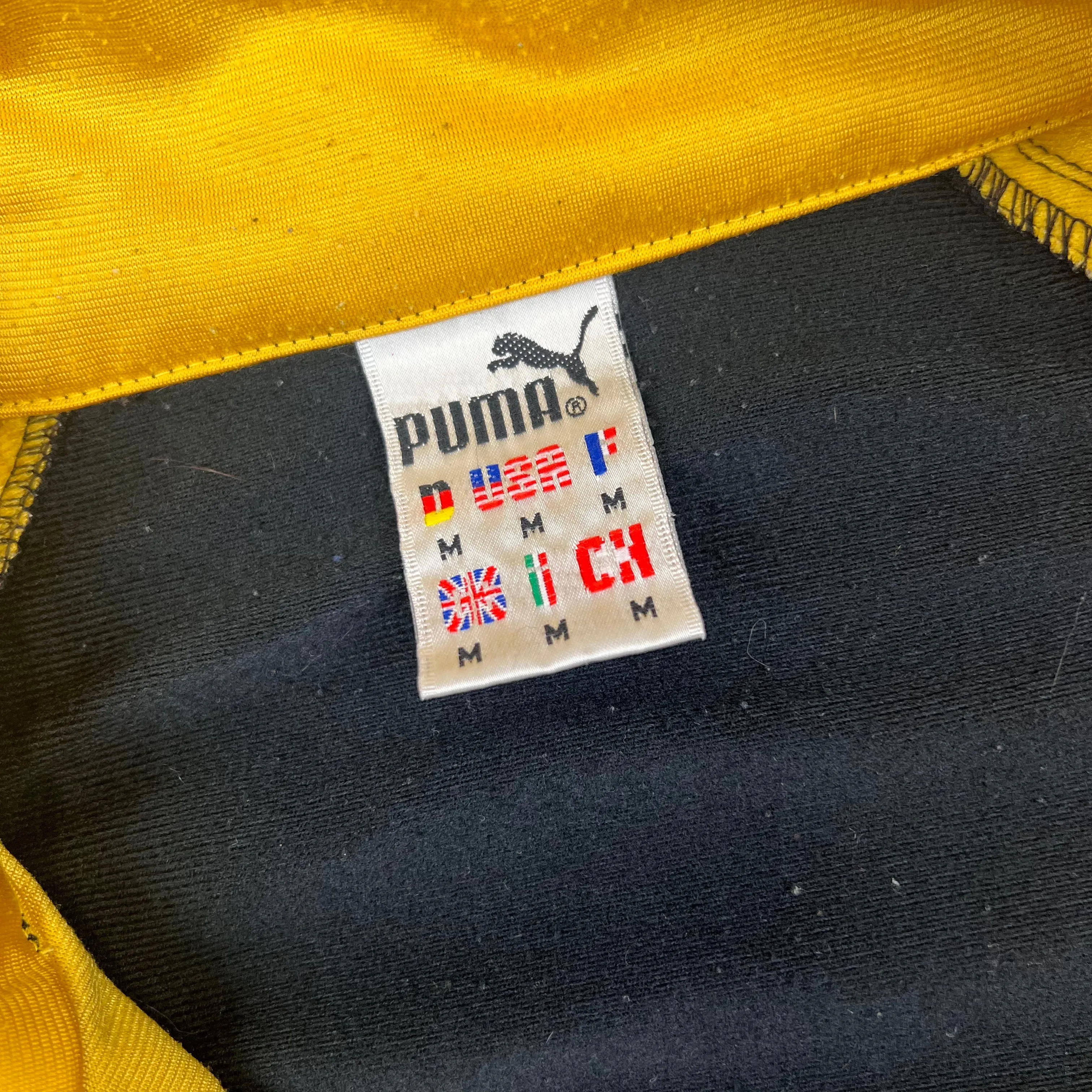 Puma 90's Colour-Block Track Jacket Black Yellow White