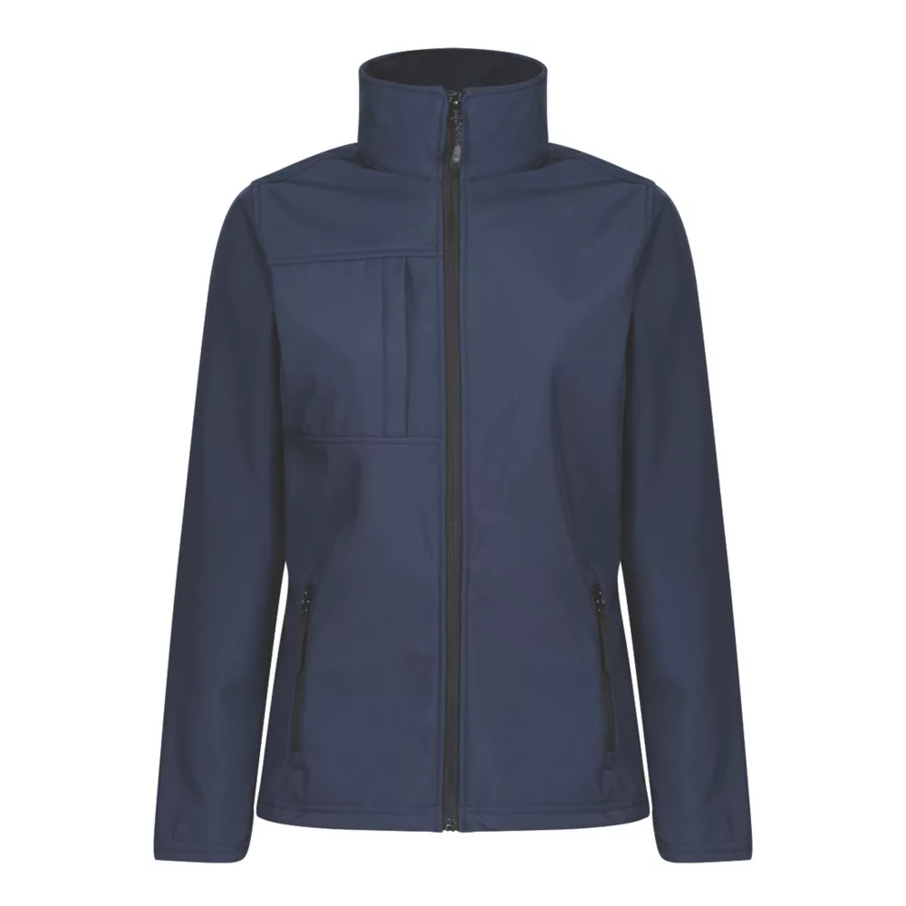 Regatta Octagon Womens Softshell Jacket Navy (Seal Grey) Size 12 - Screwfix