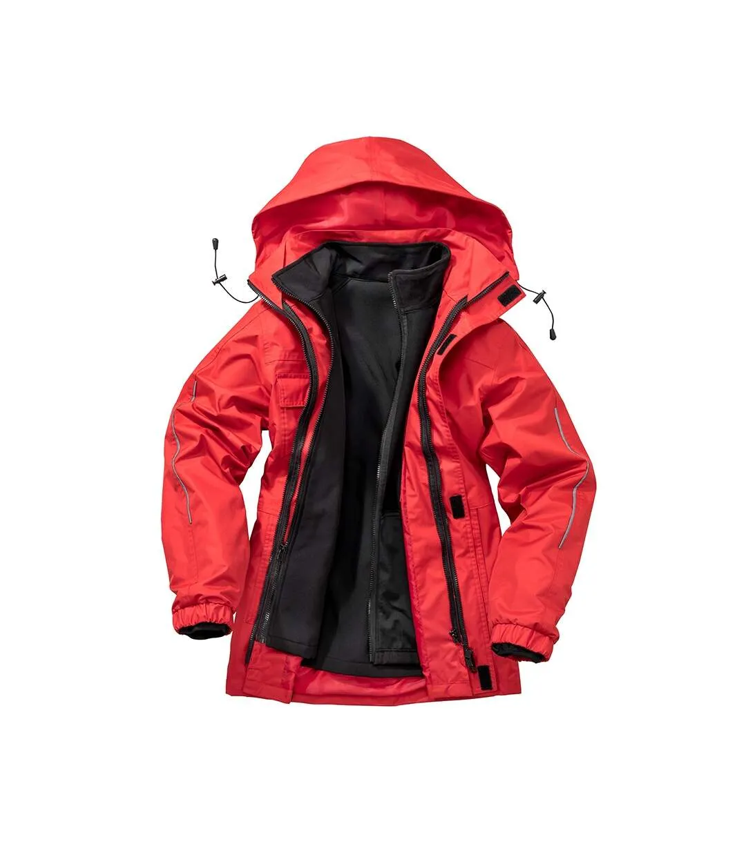 Result Core Mens Printable 3-In-1 Transit Jacket (Red) - UTPC2639