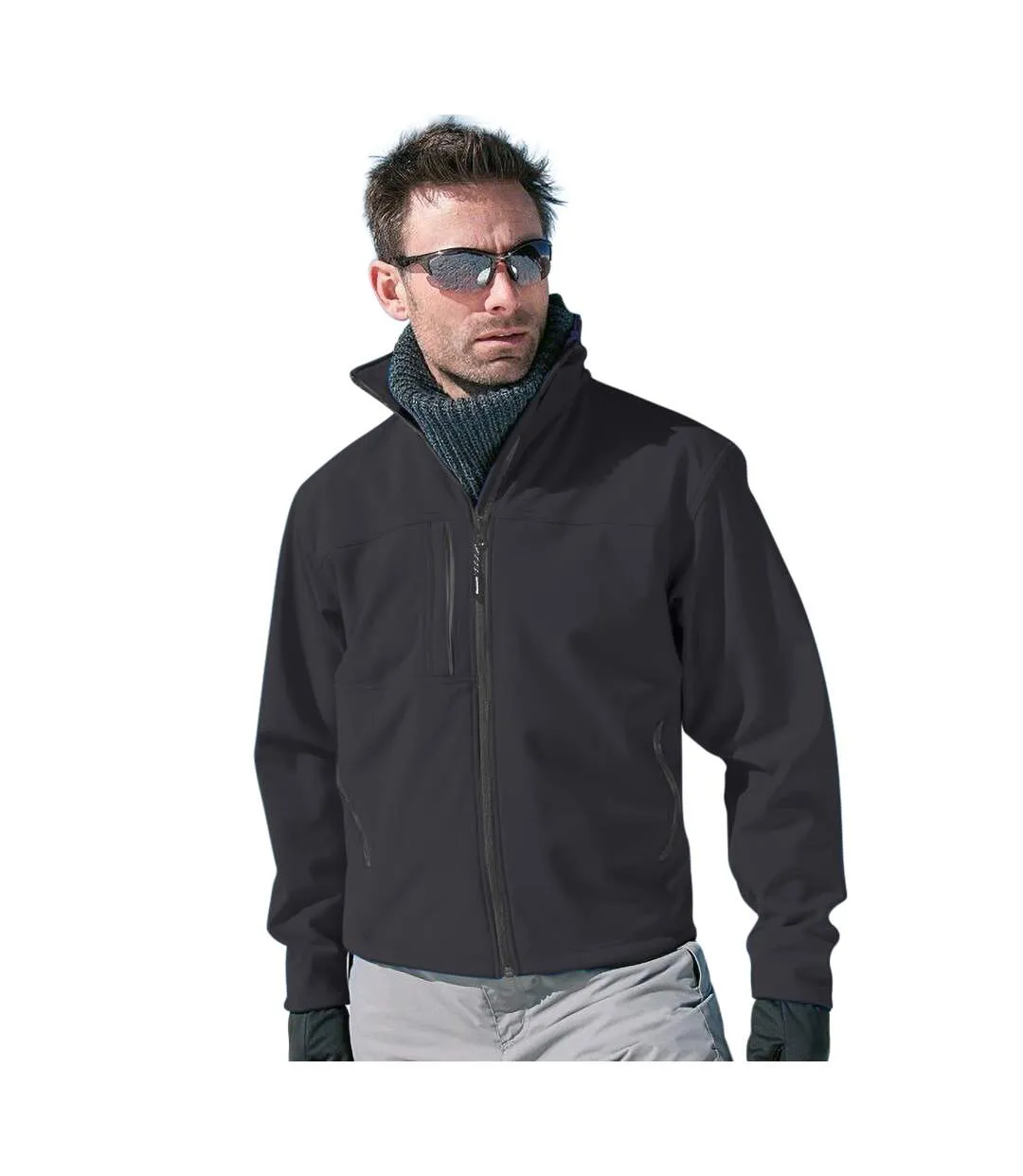 Result Mens Softshell Premium 3 Layer Performance Jacket (Waterproof, Windproof & Breathable) (Black) - UTBC2046