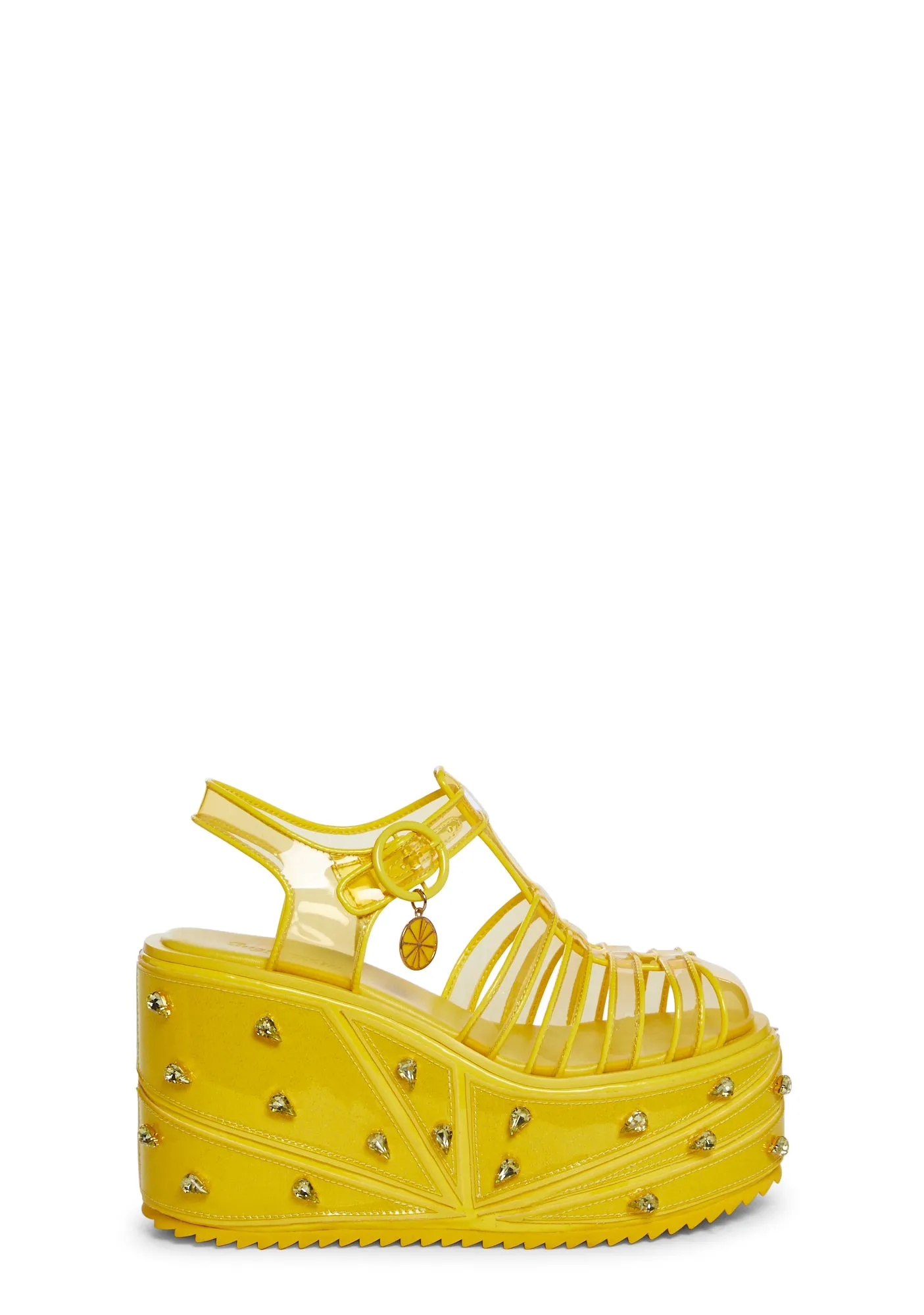 Ripe For Love Platform Sandals - Yellow-