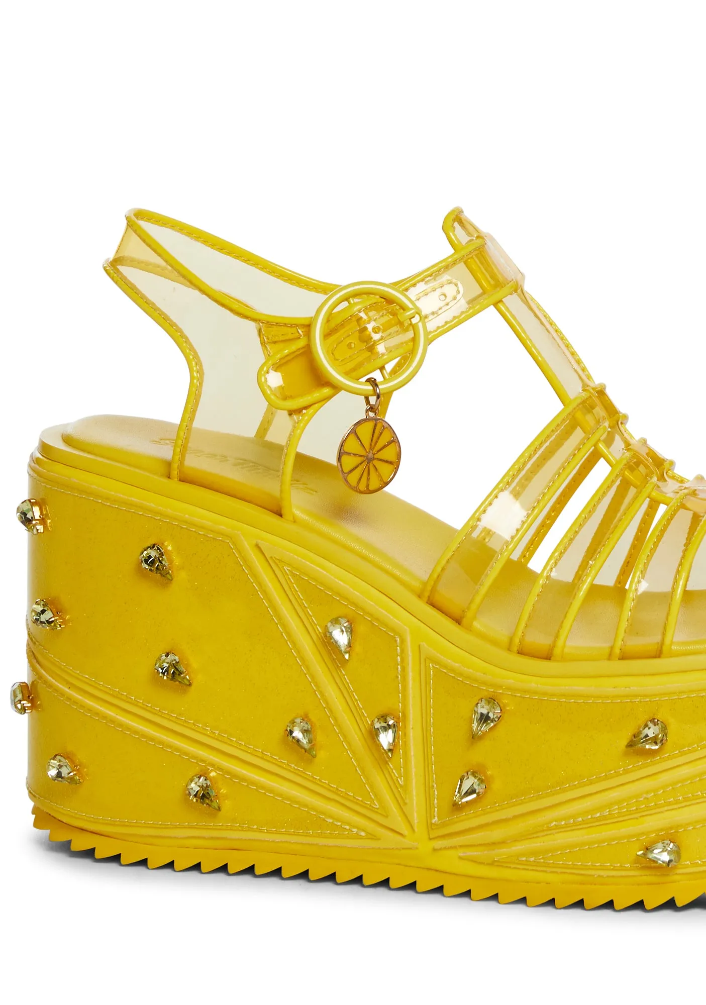 Ripe For Love Platform Sandals - Yellow-