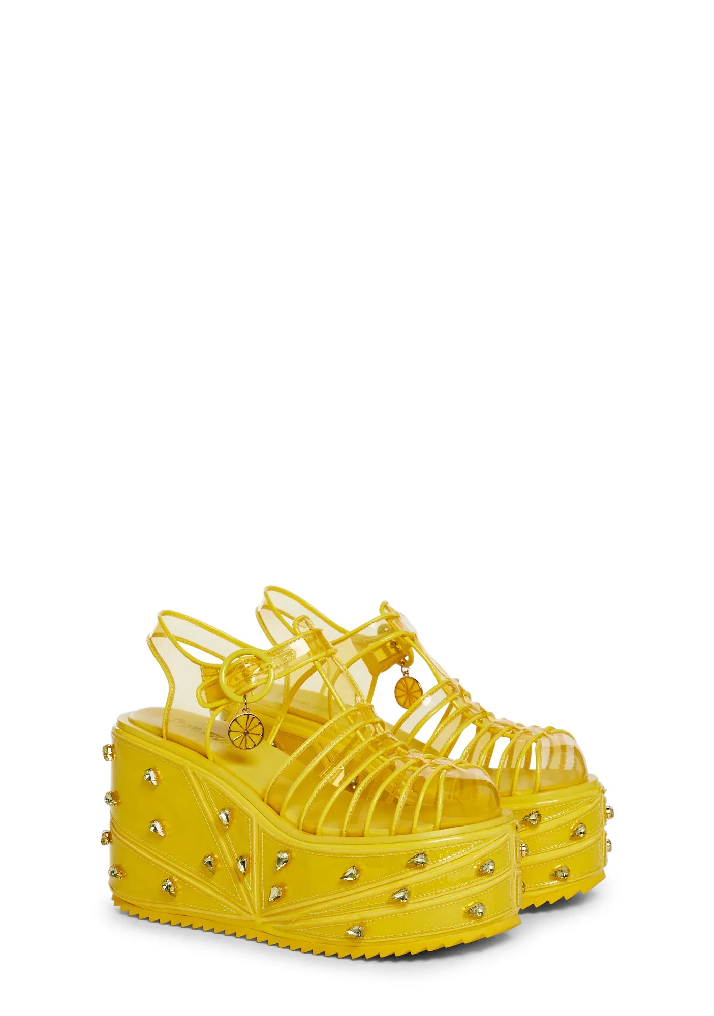 Ripe For Love Platform Sandals - Yellow-