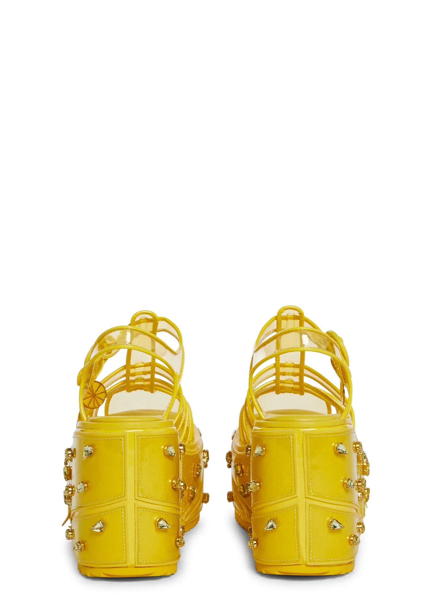 Ripe For Love Platform Sandals - Yellow-