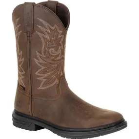 Rocky Mens Worksmart 11 Composite Toe Waterproof Western Boot RKW0277 BROWN"