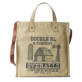 RRL by Ralph Lauren Logo Canvas Carpenter Tote Greige