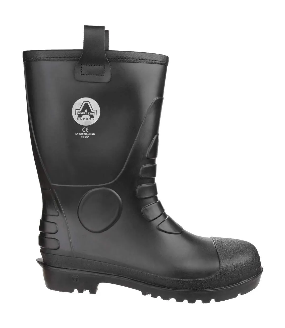 Safety unisex fs90 waterproof pull on safety rigger boot black Amblers