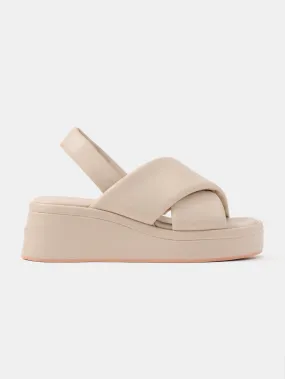 SANDALS WEDGE MAHON OFF WHITE