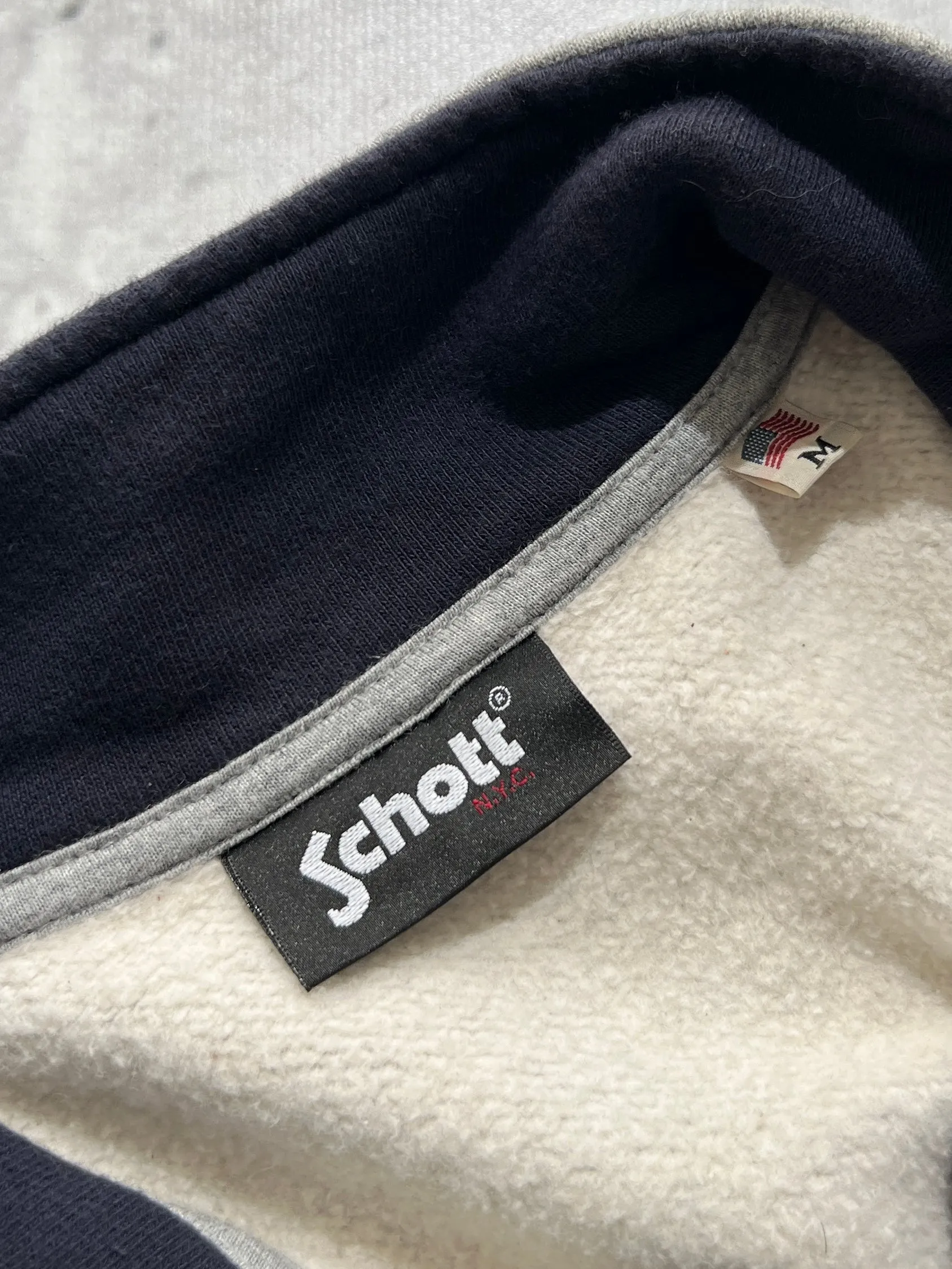 Schott NYC 1/4 zip pullover sweatshirt (S)