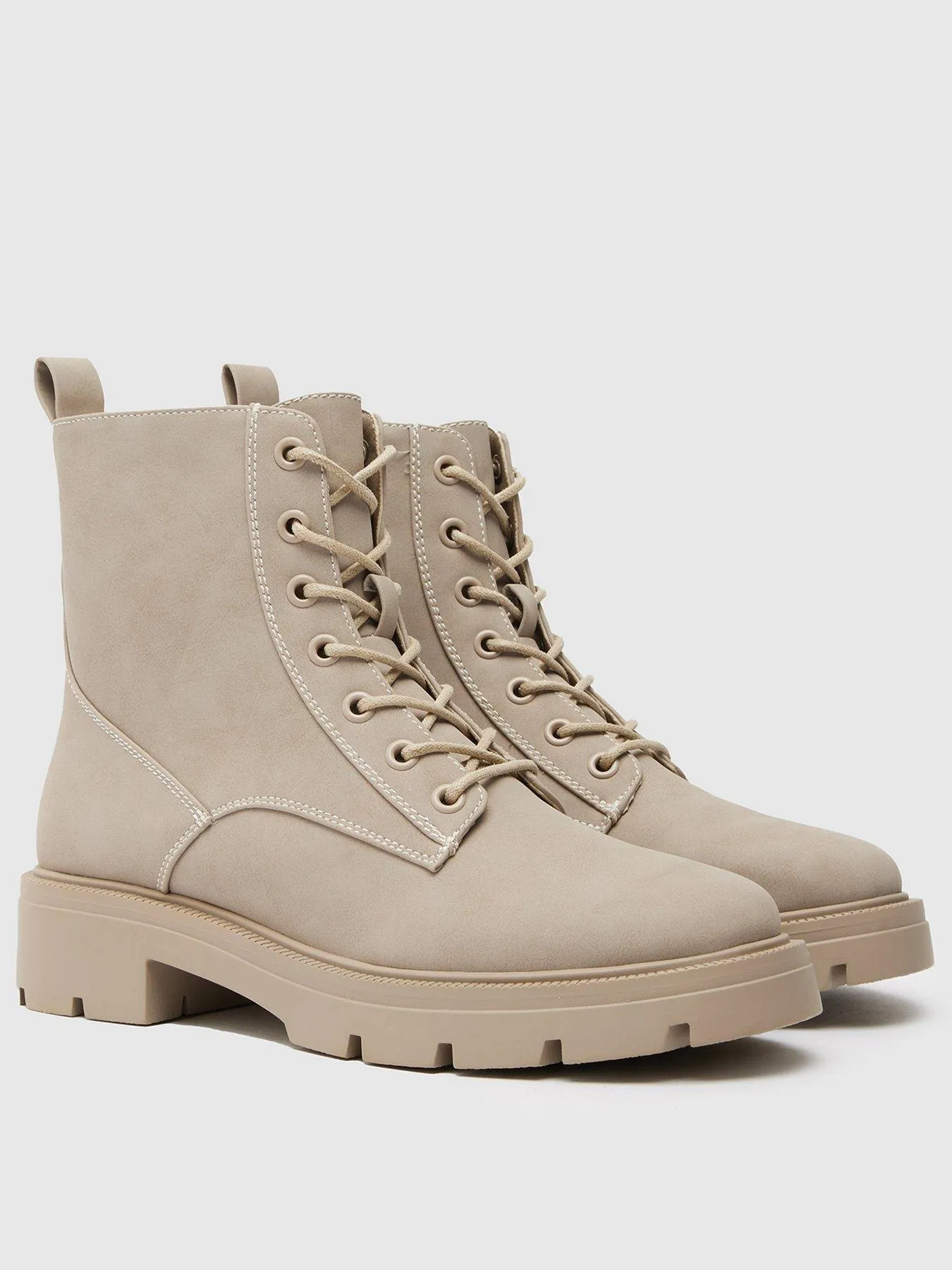 Schuh Andria Lace Up Ankle Boot - Taupe