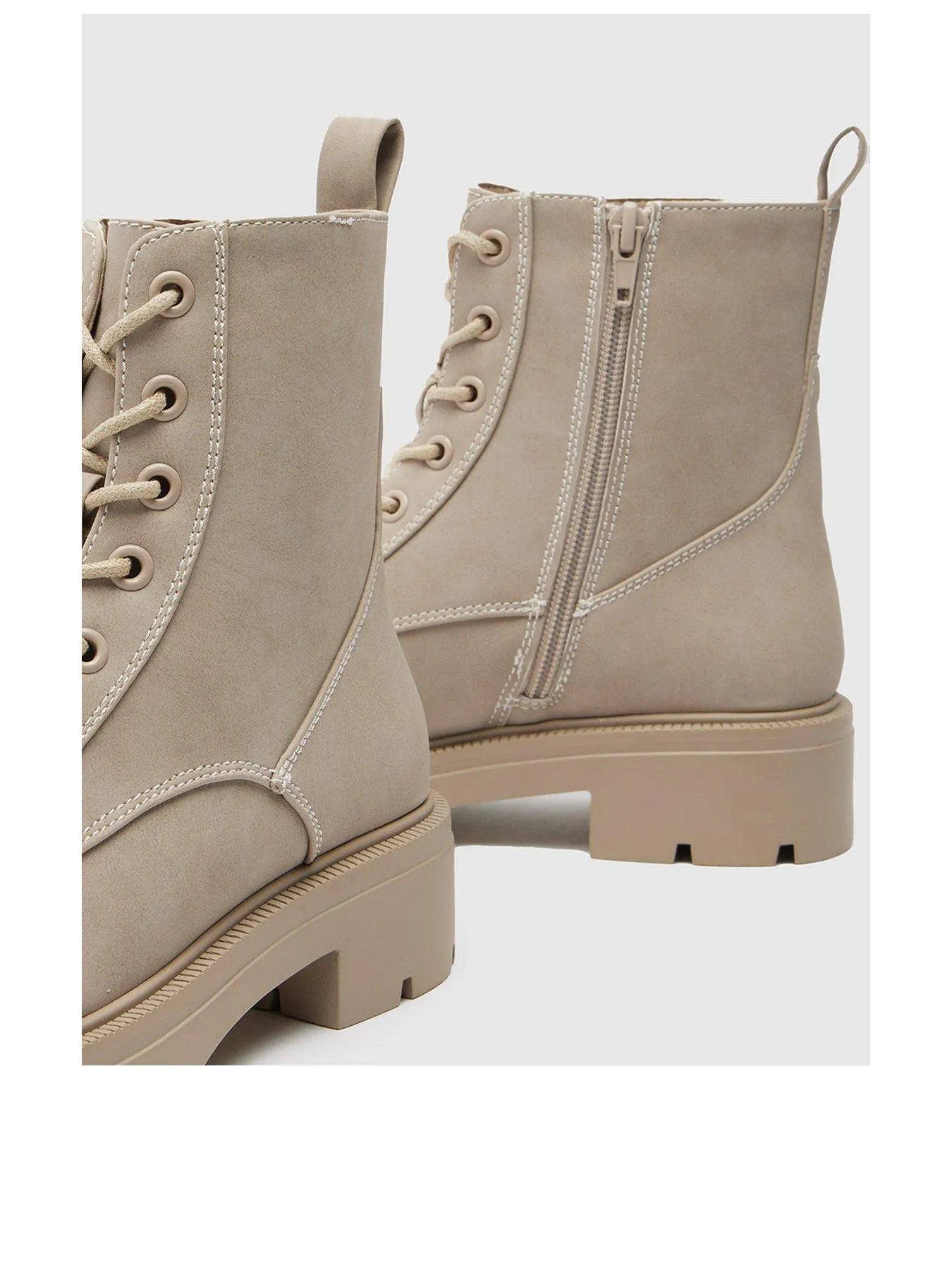 Schuh Andria Lace Up Ankle Boot - Taupe