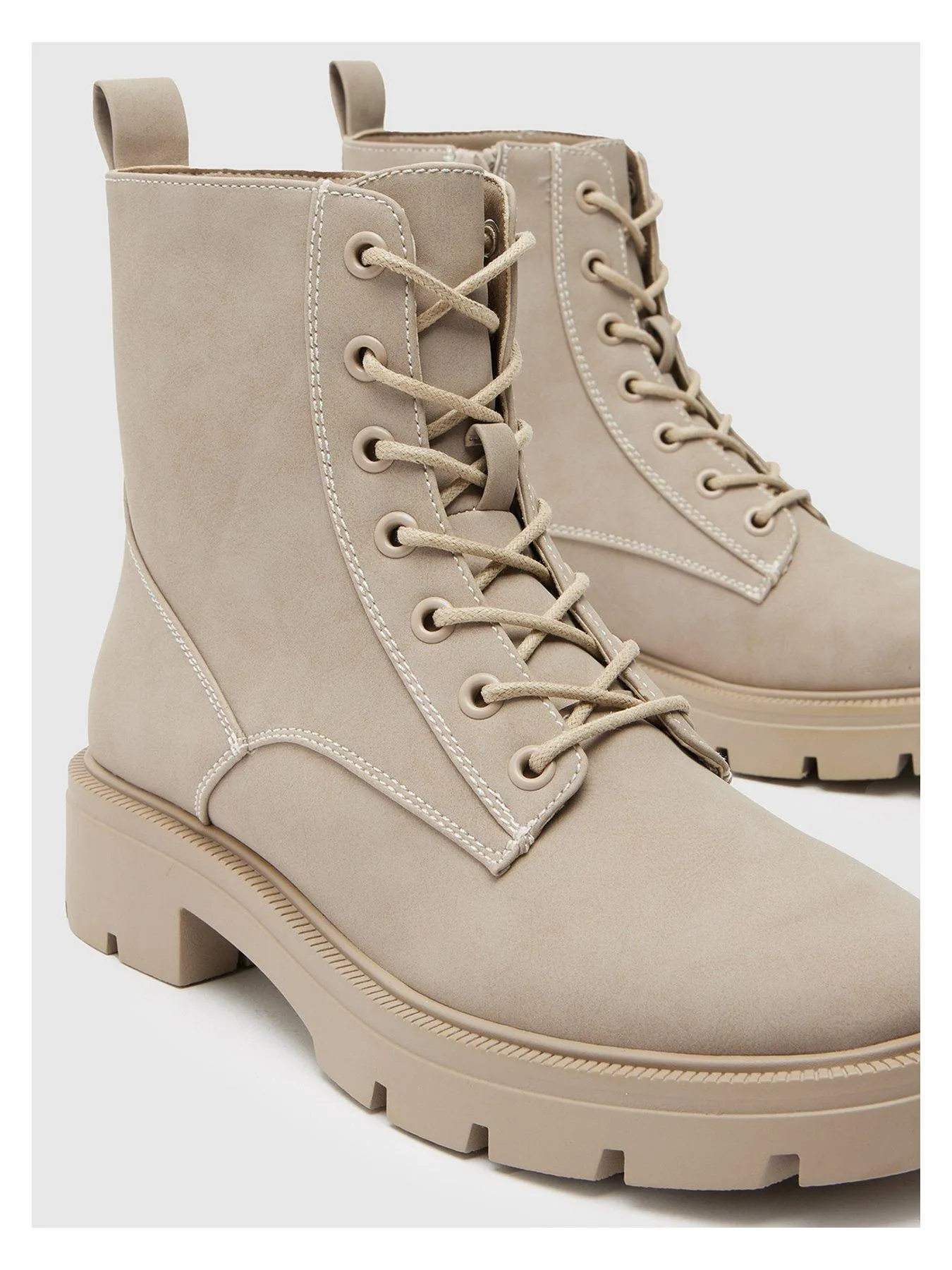 Schuh Andria Lace Up Ankle Boot - Taupe