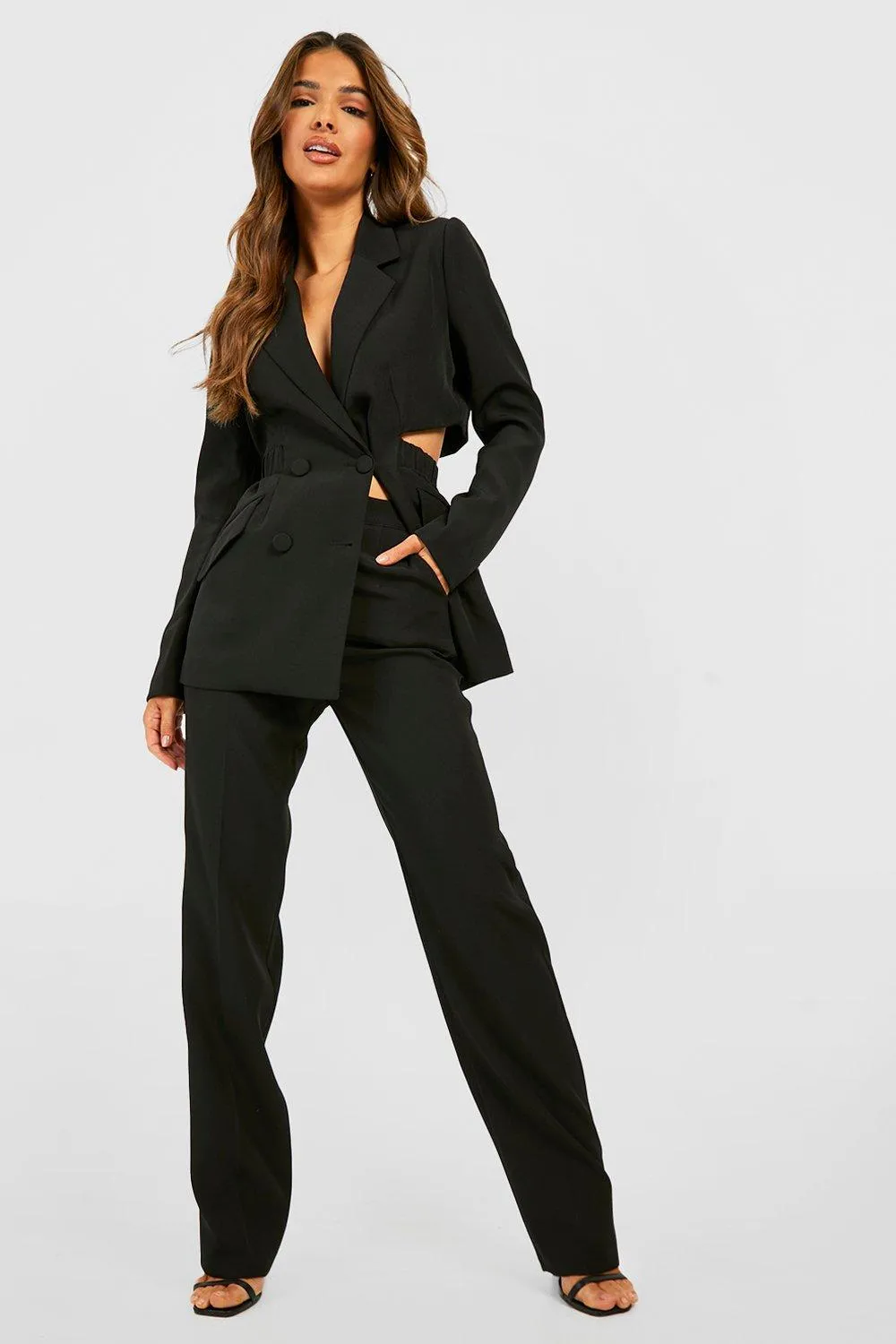 Seam Front Straight Leg Dress Pants