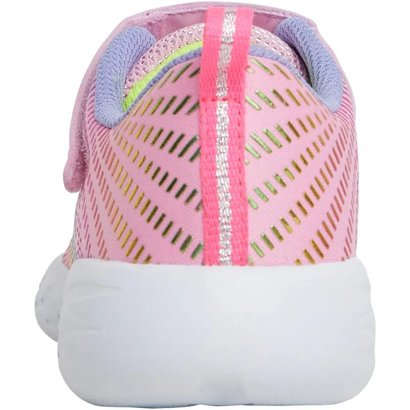 SKECHERS Junior Girls Go Run 500 Shimmer Speeder Trainers Light Pink/Multi