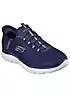 Skechers Mens Navy Mesh Hands Free Slip-Ins Summits High Range Trainers