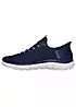 Skechers Mens Navy Mesh Hands Free Slip-Ins Summits High Range Trainers