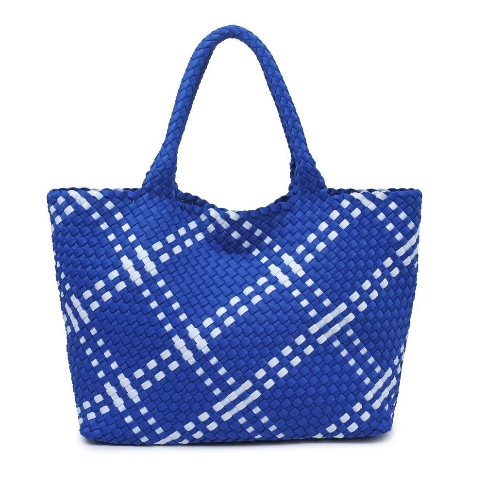 Sky The Limit Neoprene Tote Cobalt and White