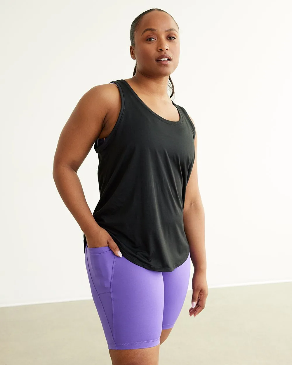 Sleeveless Scoop-Neck Top, Dry Lux Hyba Essentials