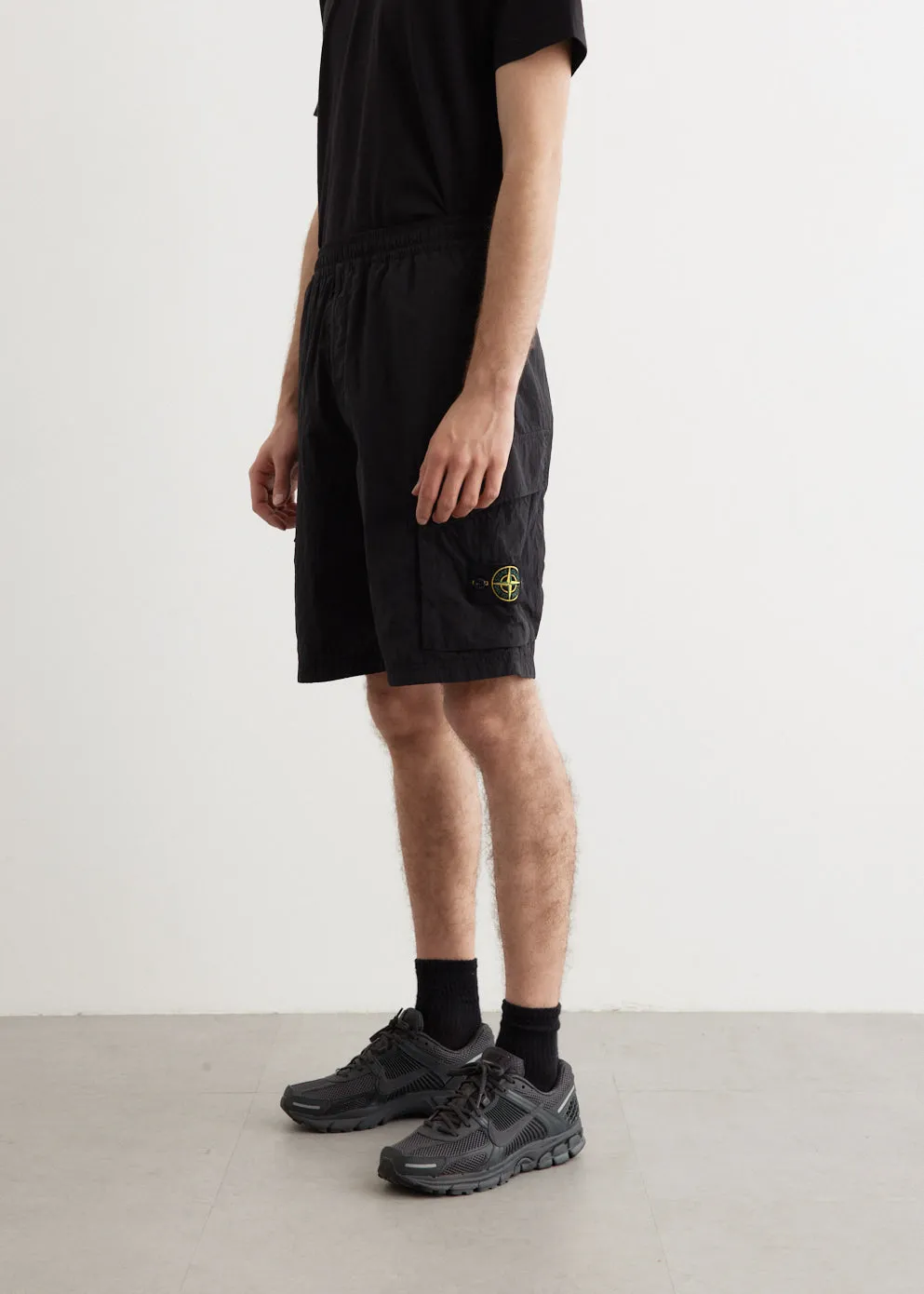 Stone Island -  Garment Dyed Iridescent Cargo Shorts - Shorts