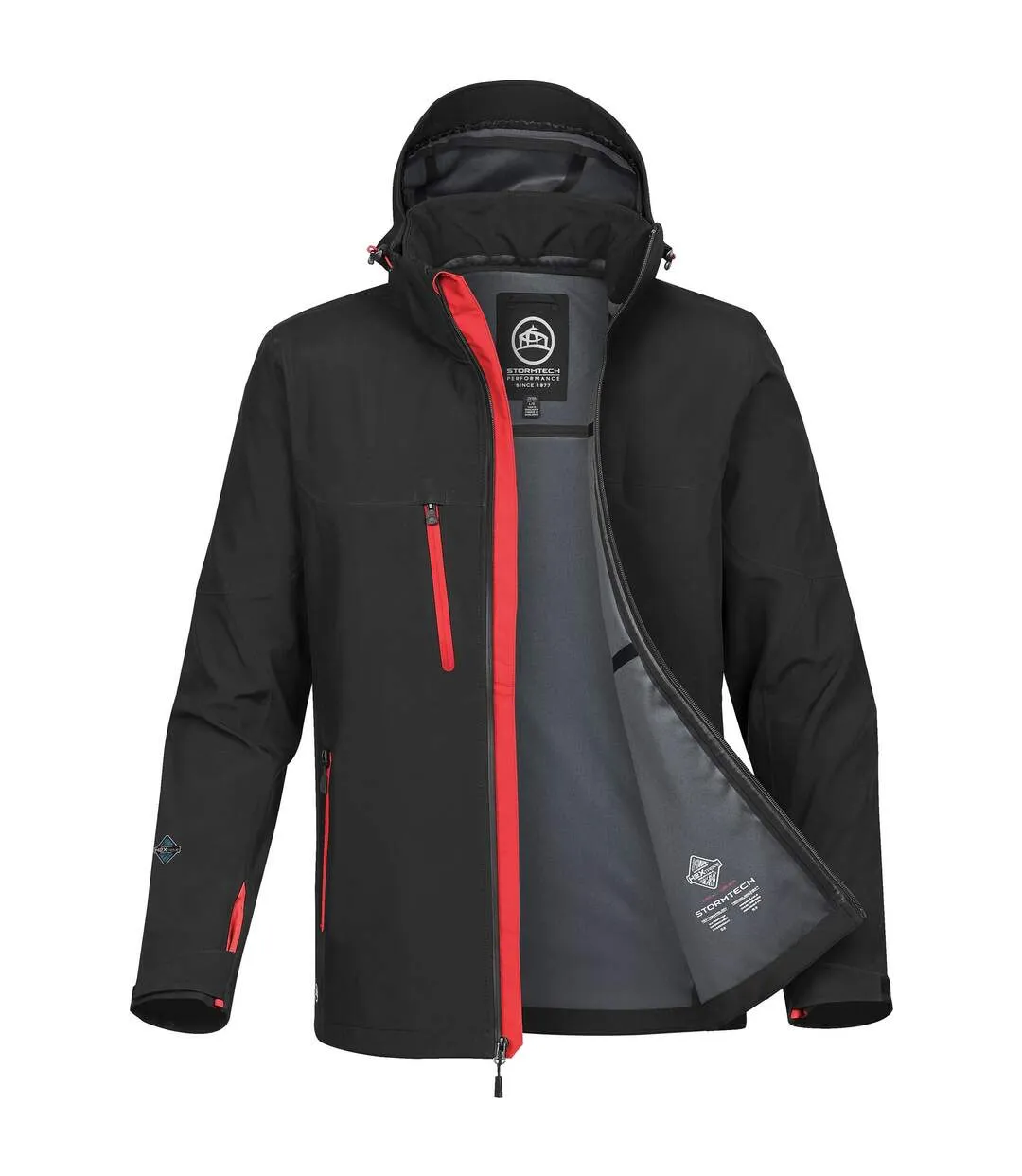 Stormtech Mens Patrol Softshell Jacket (Black/Bright Red) - UTBC4120