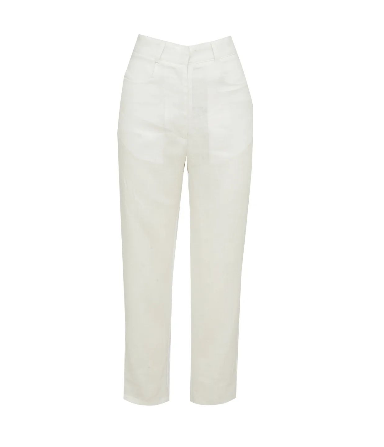 Straight Leg Tailored Pants in White