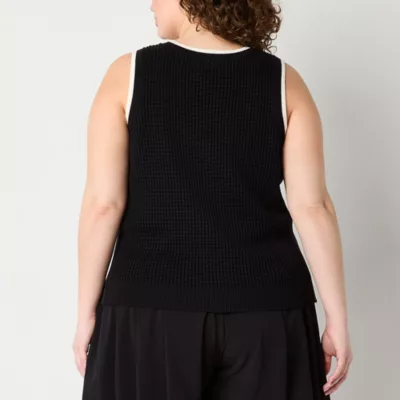 Stylus Plus Womens Crew Neck Sleeveless Tank Top