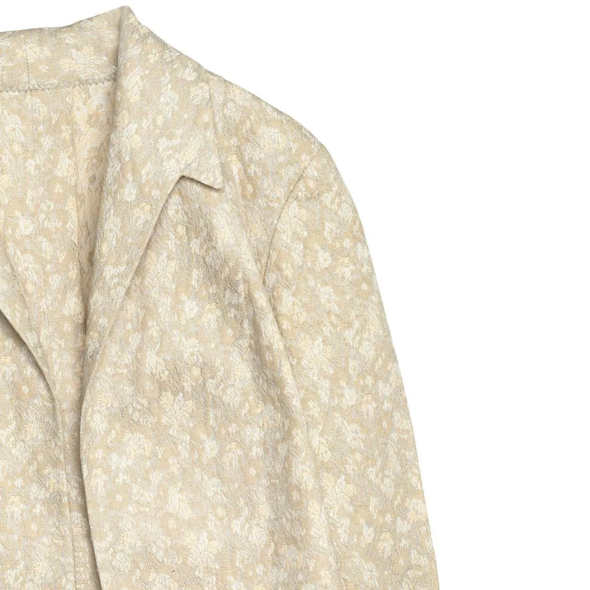 Sundazed (Italy) Floral Damask Weave T Lapel Blouson Jacket Ivory : L