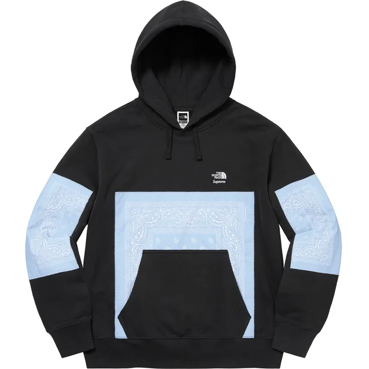 Supreme The North Face Bandana Hooded Sweatshirt Black