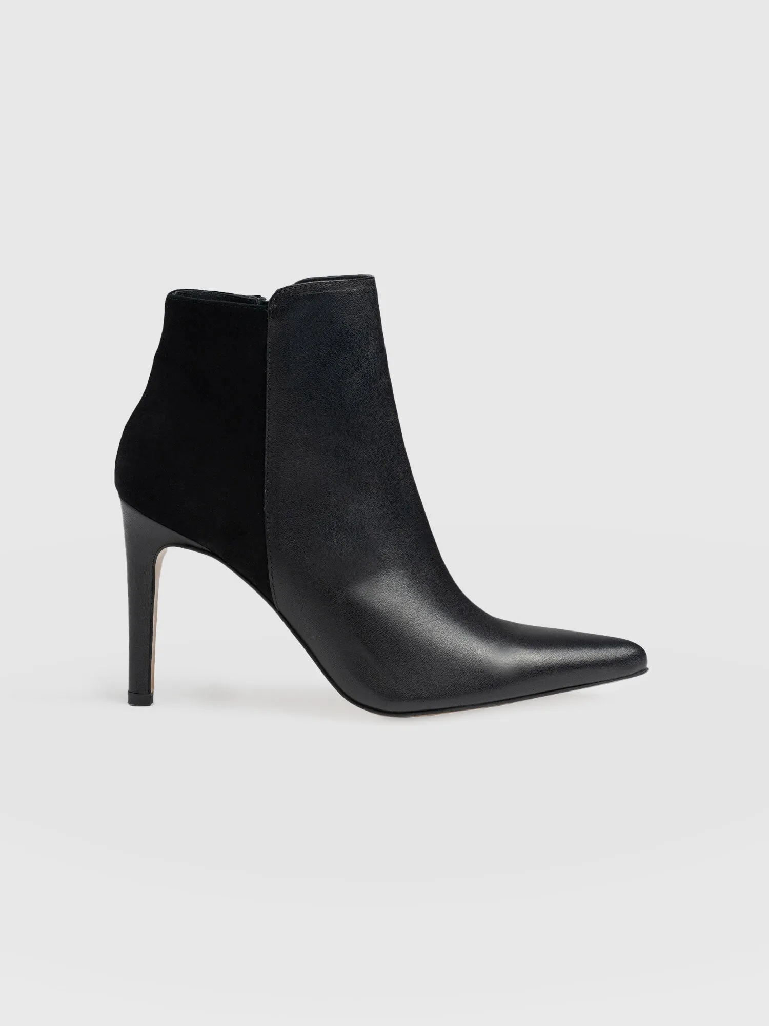 Tamara Heeled Ankle Boot - Black