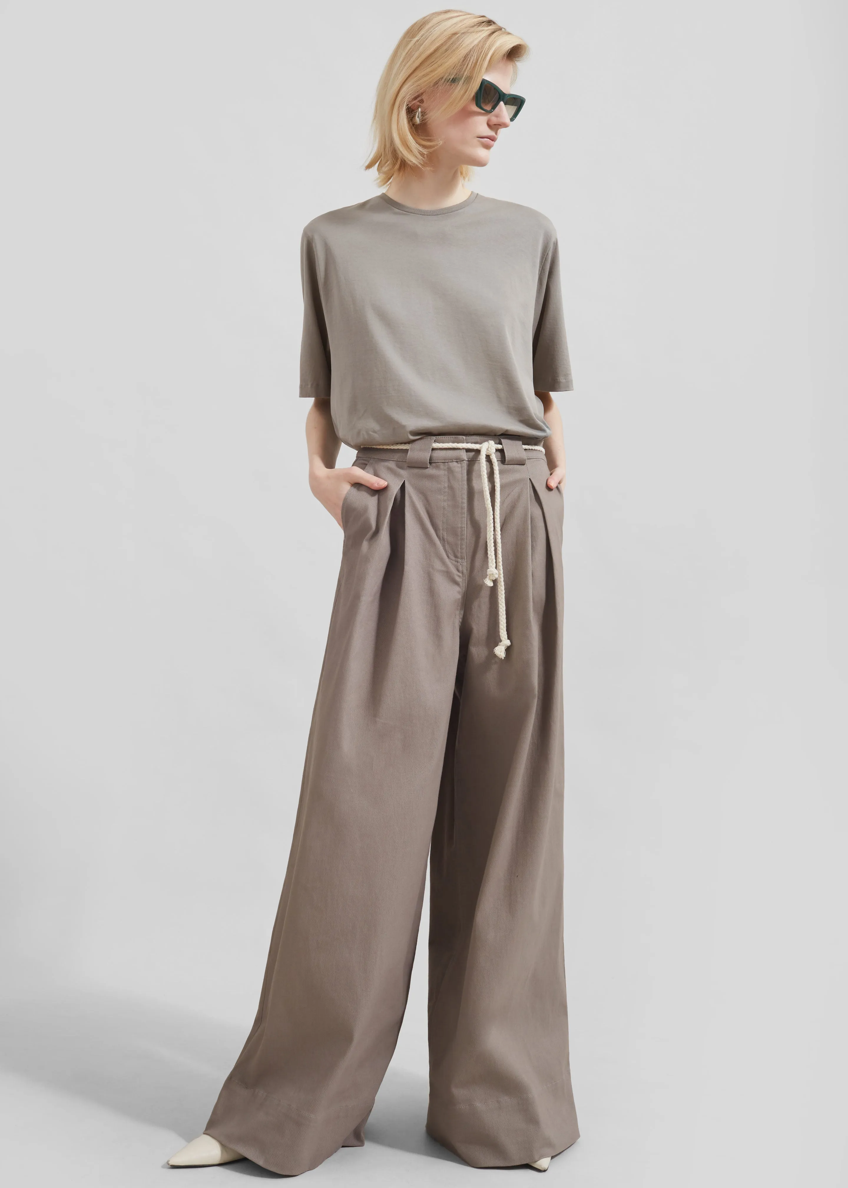 The Garment Cassano Wide Pants - Smoke