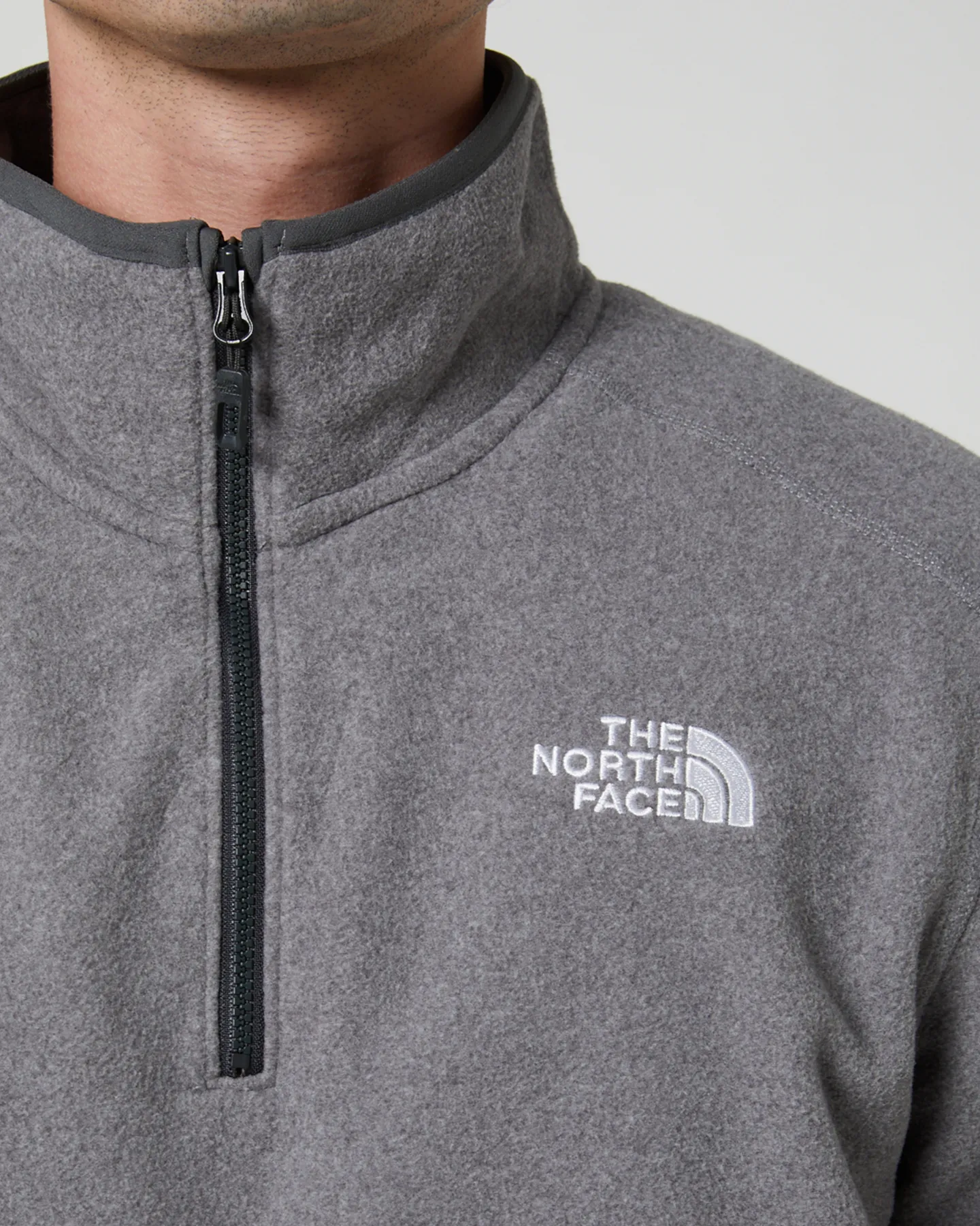 The North Face Men's 100 Glacier 1/4 Zip Fleece - Tnf Medium Grey Heather | SurfStitch