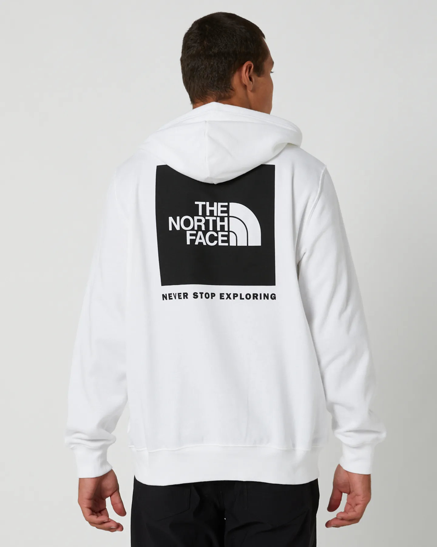 The North Face Mens Box Nse Pullover Hoodie - Tnf White / Tnf Black | SurfStitch