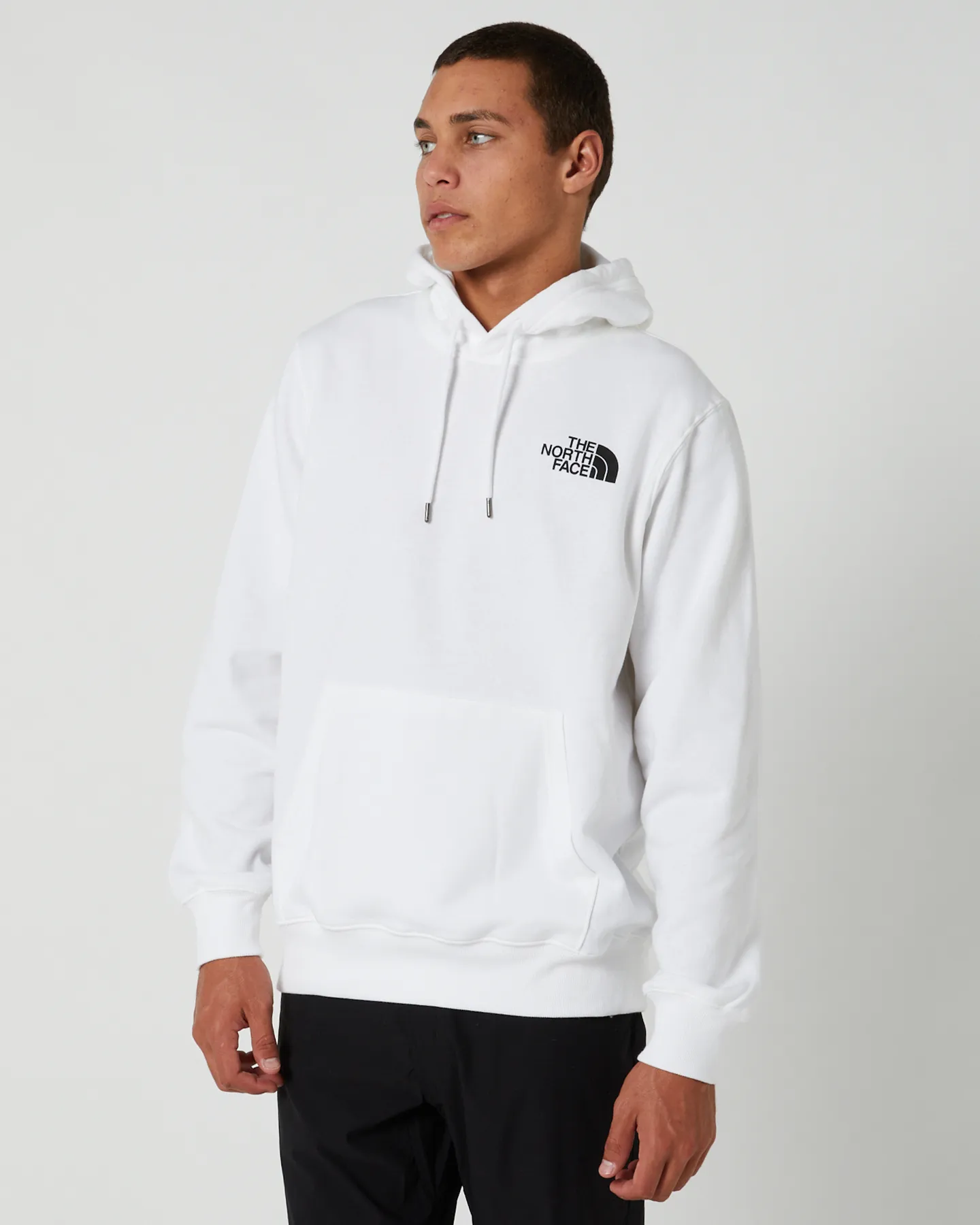 The North Face Mens Box Nse Pullover Hoodie - Tnf White / Tnf Black | SurfStitch