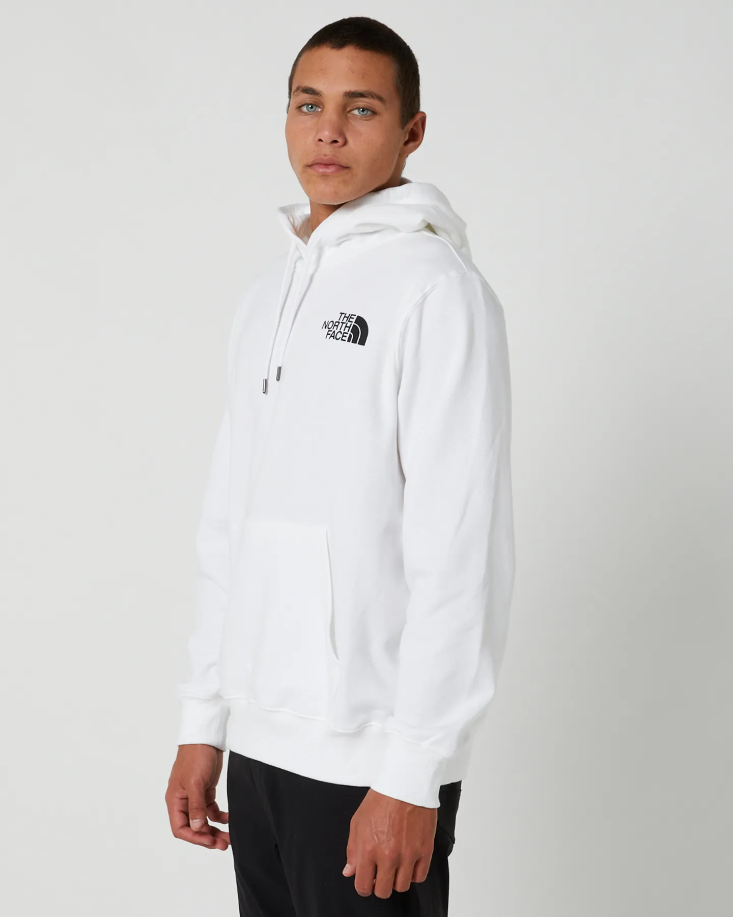 The North Face Mens Box Nse Pullover Hoodie - Tnf White / Tnf Black | SurfStitch