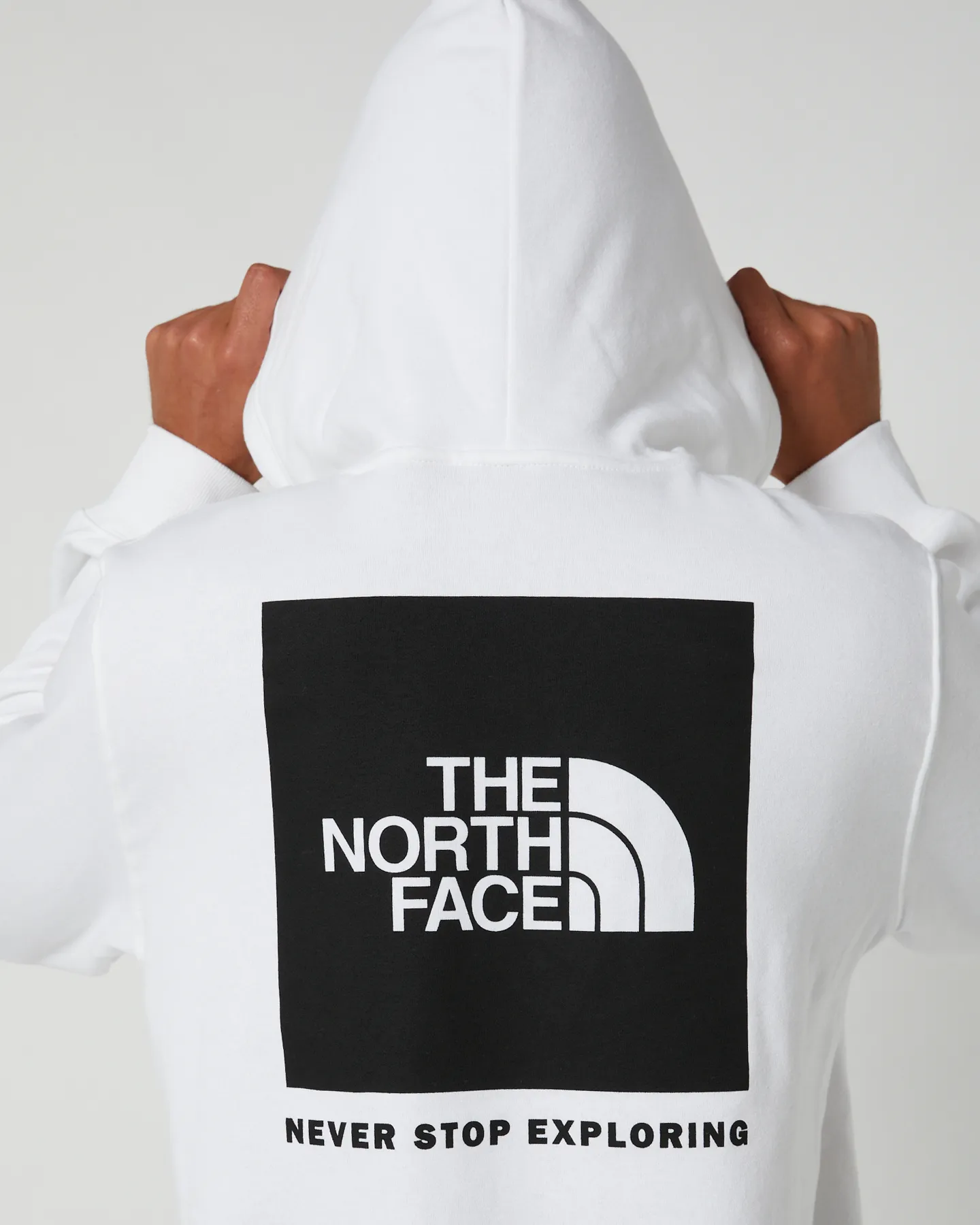 The North Face Mens Box Nse Pullover Hoodie - Tnf White / Tnf Black | SurfStitch