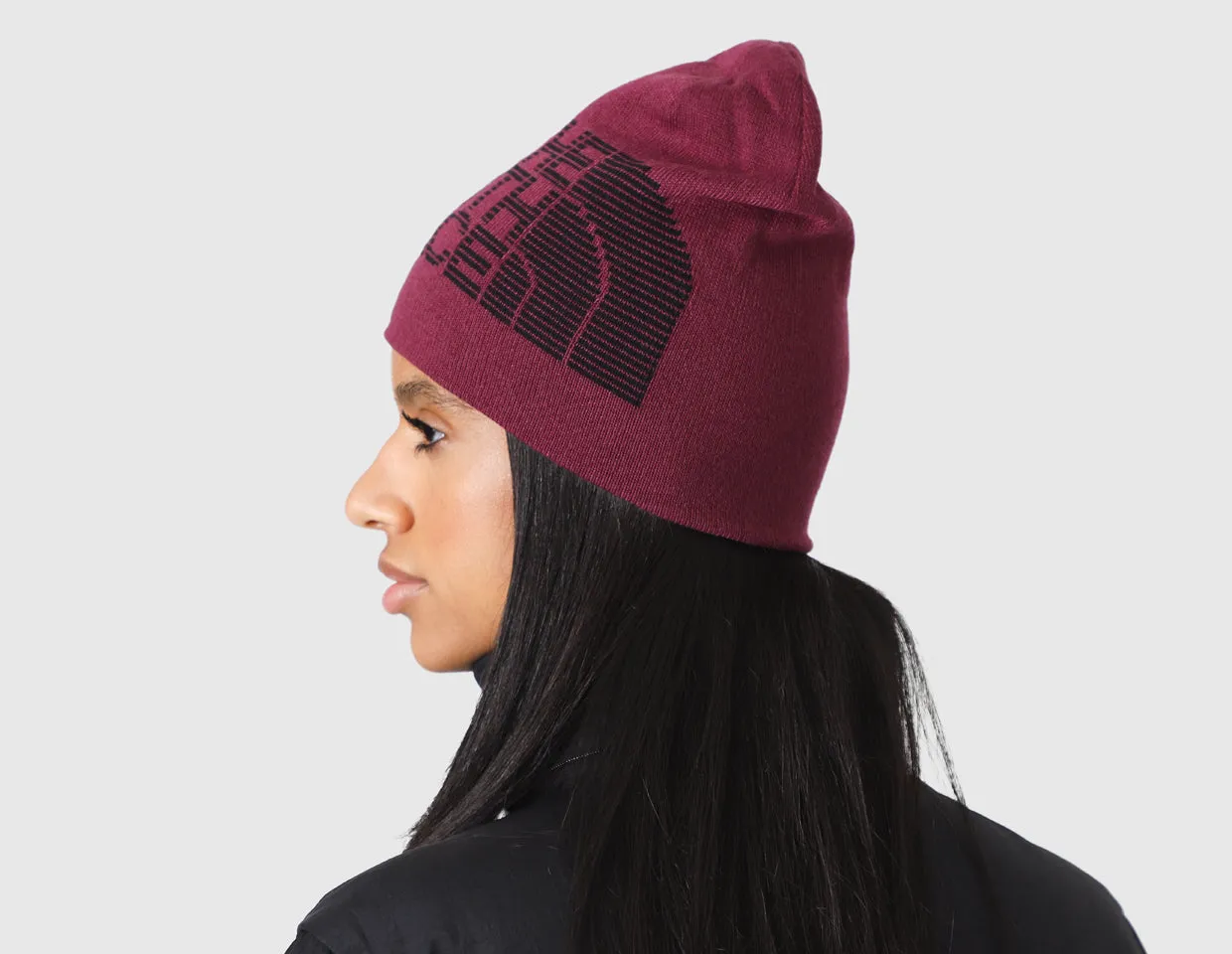 The North Face Reversible Highline Beanie Boysenberry Heather / TNF Black