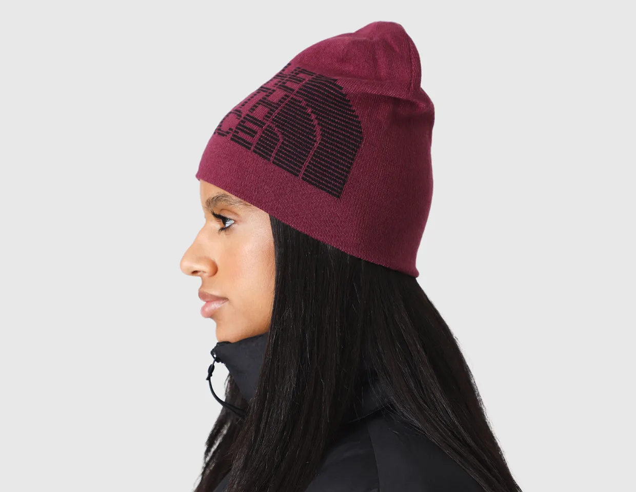 The North Face Reversible Highline Beanie Boysenberry Heather / TNF Black