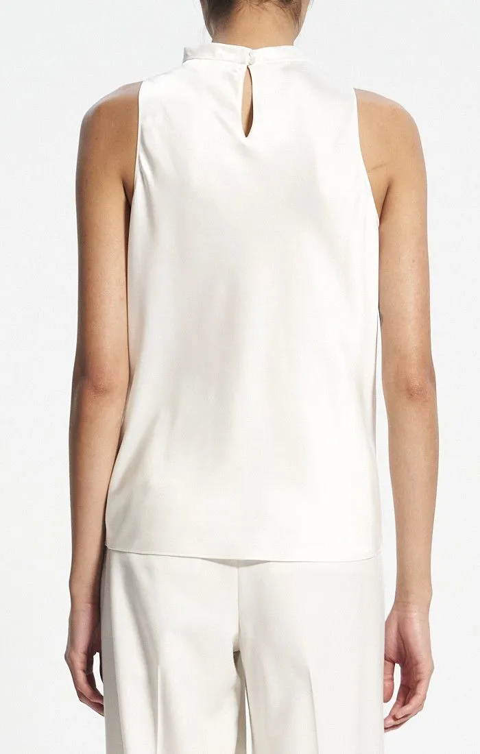 Theory Women's    Cowl Neck Sleeveless Top Ivory