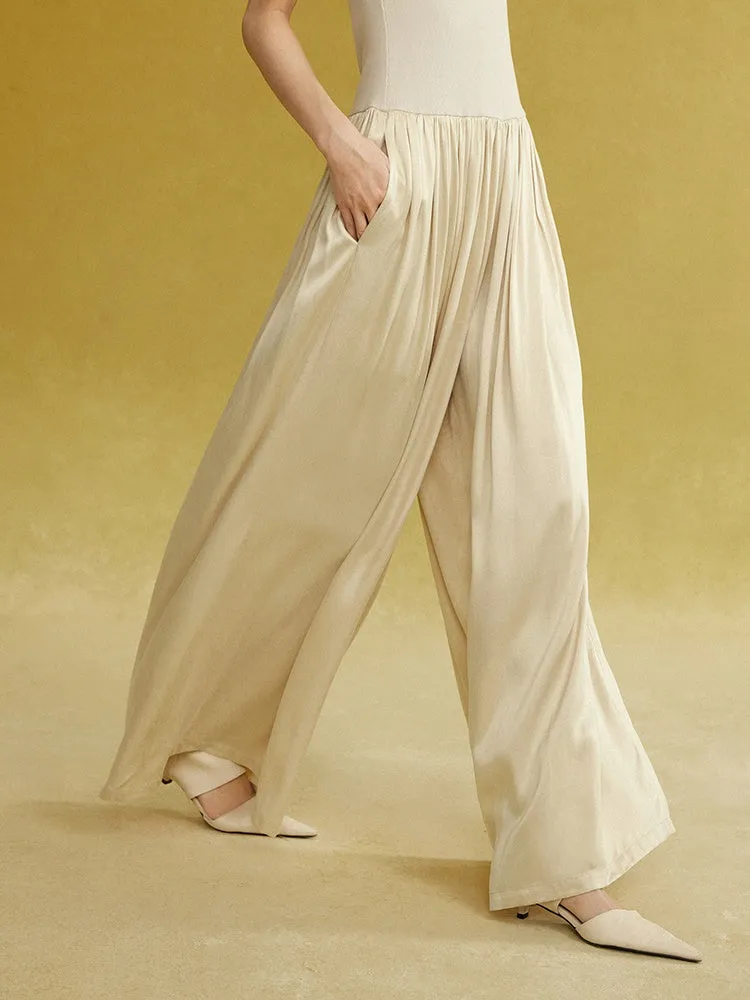 Tight Bare Top Wide Leg Pants