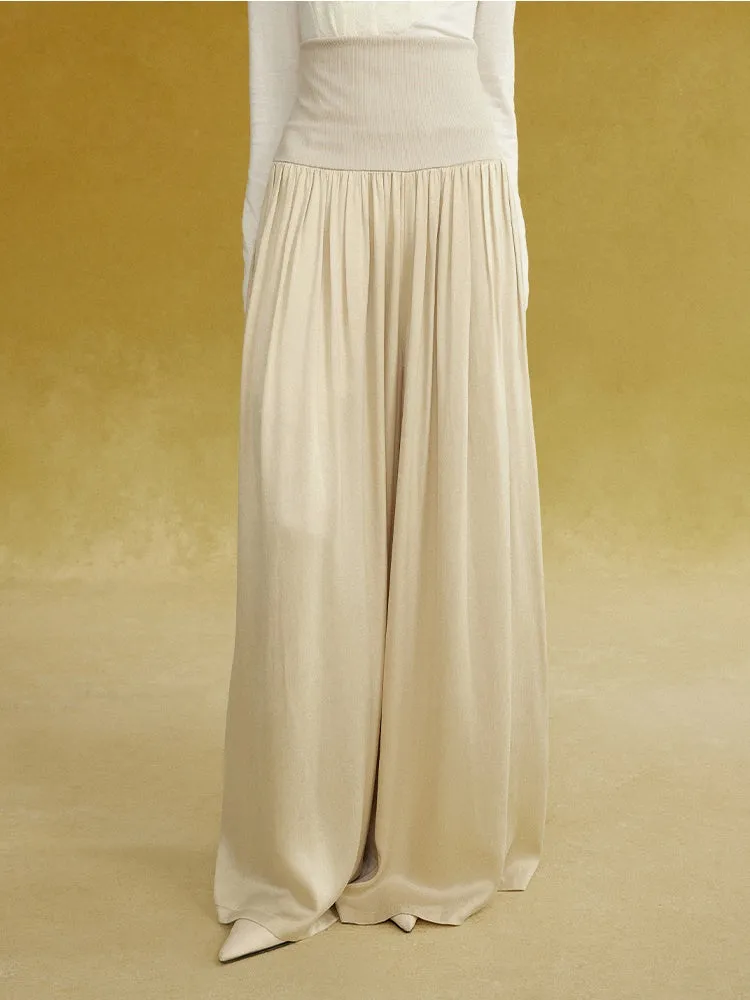 Tight Bare Top Wide Leg Pants