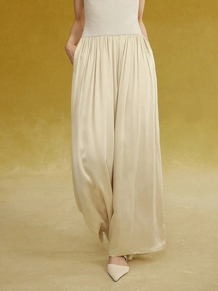 Tight Bare Top Wide Leg Pants