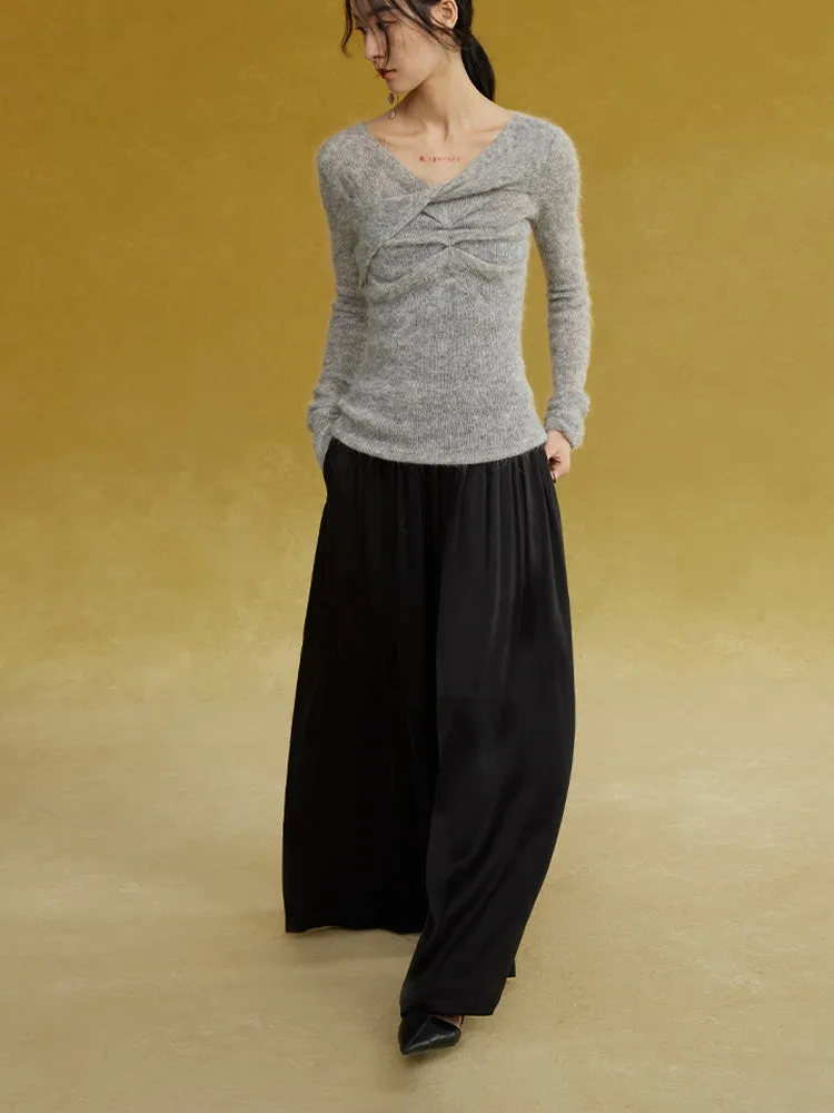 Tight Bare Top Wide Leg Pants