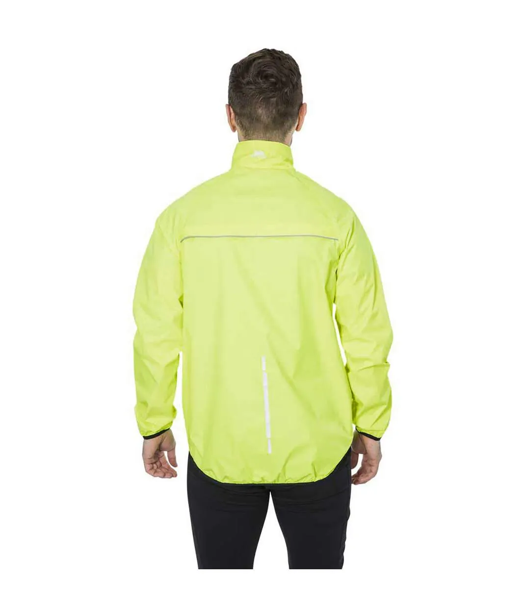 Trespass Mens Retract Hi-Vis Packaway Waterproof Jacket. (Hi Visibility Yellow) - UTTP4736